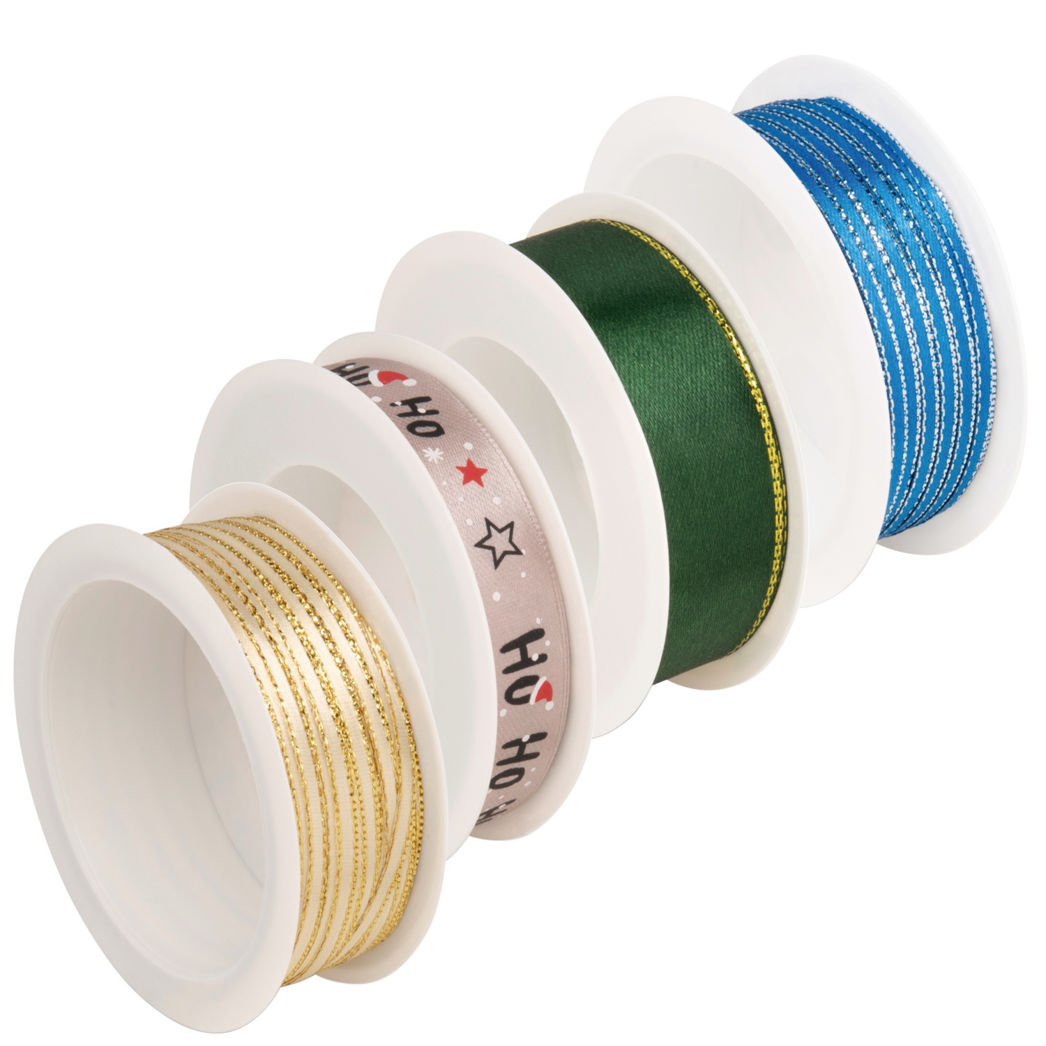 HOME CREATION Assortiment de rubans pour cadeaux de Noël