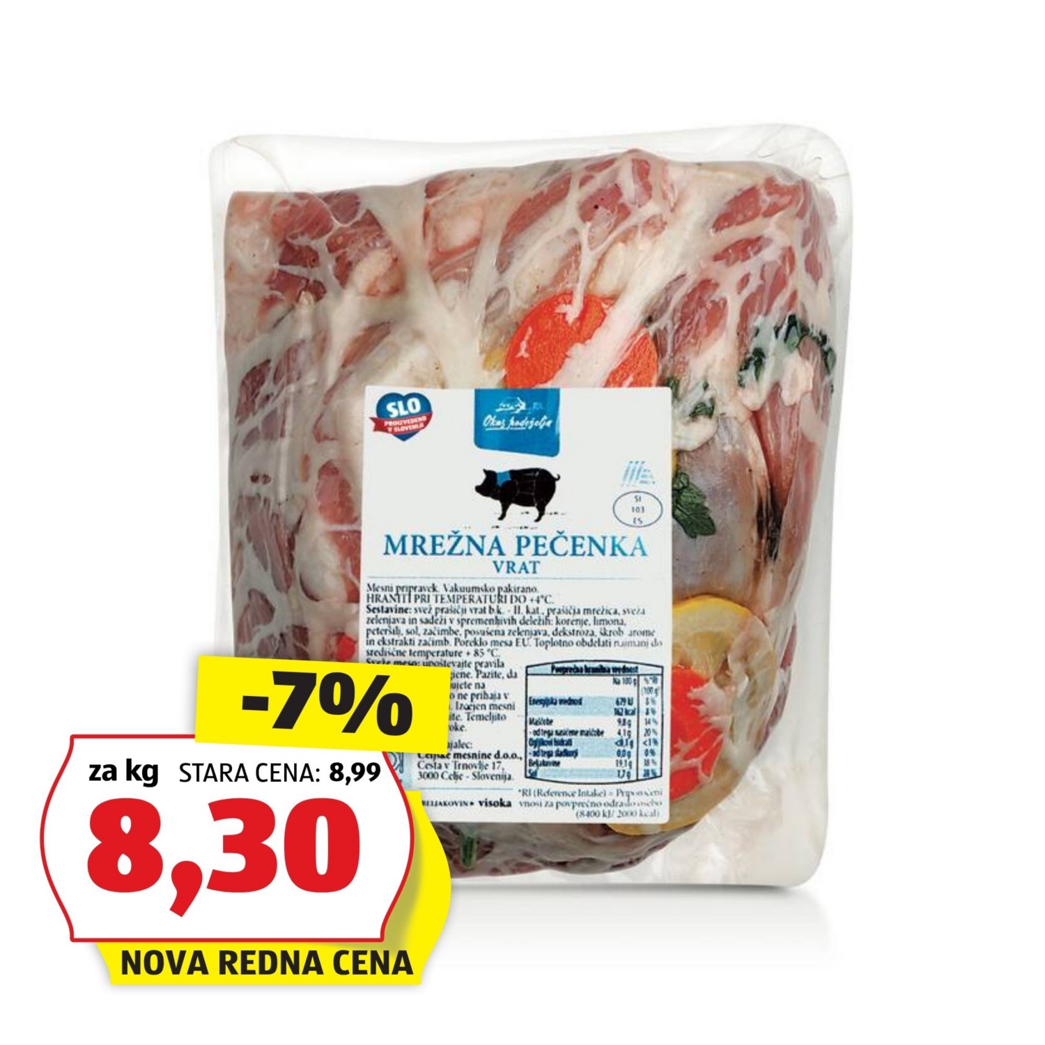 Mrežna pečenka, vrat