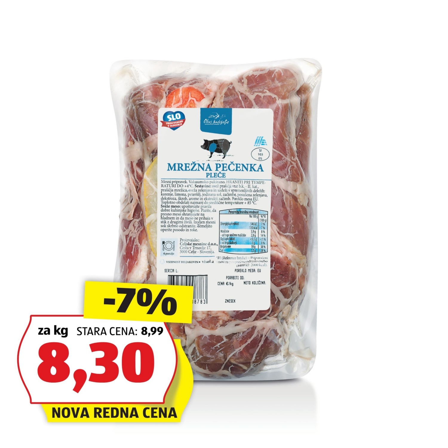 Mrežna pečenka, pleče