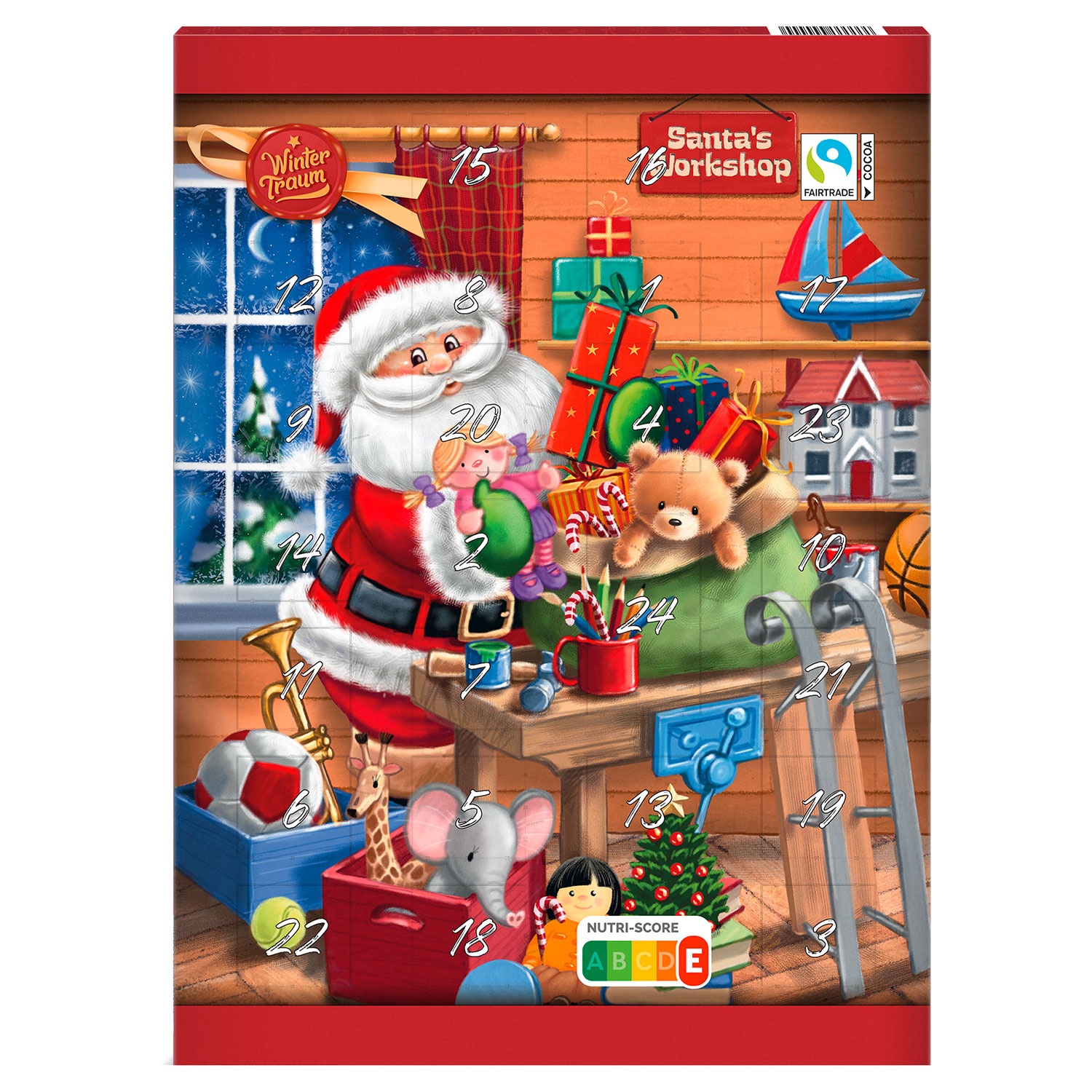 WINTERTRAUM Kids-Adventskalender 75 g, Rot