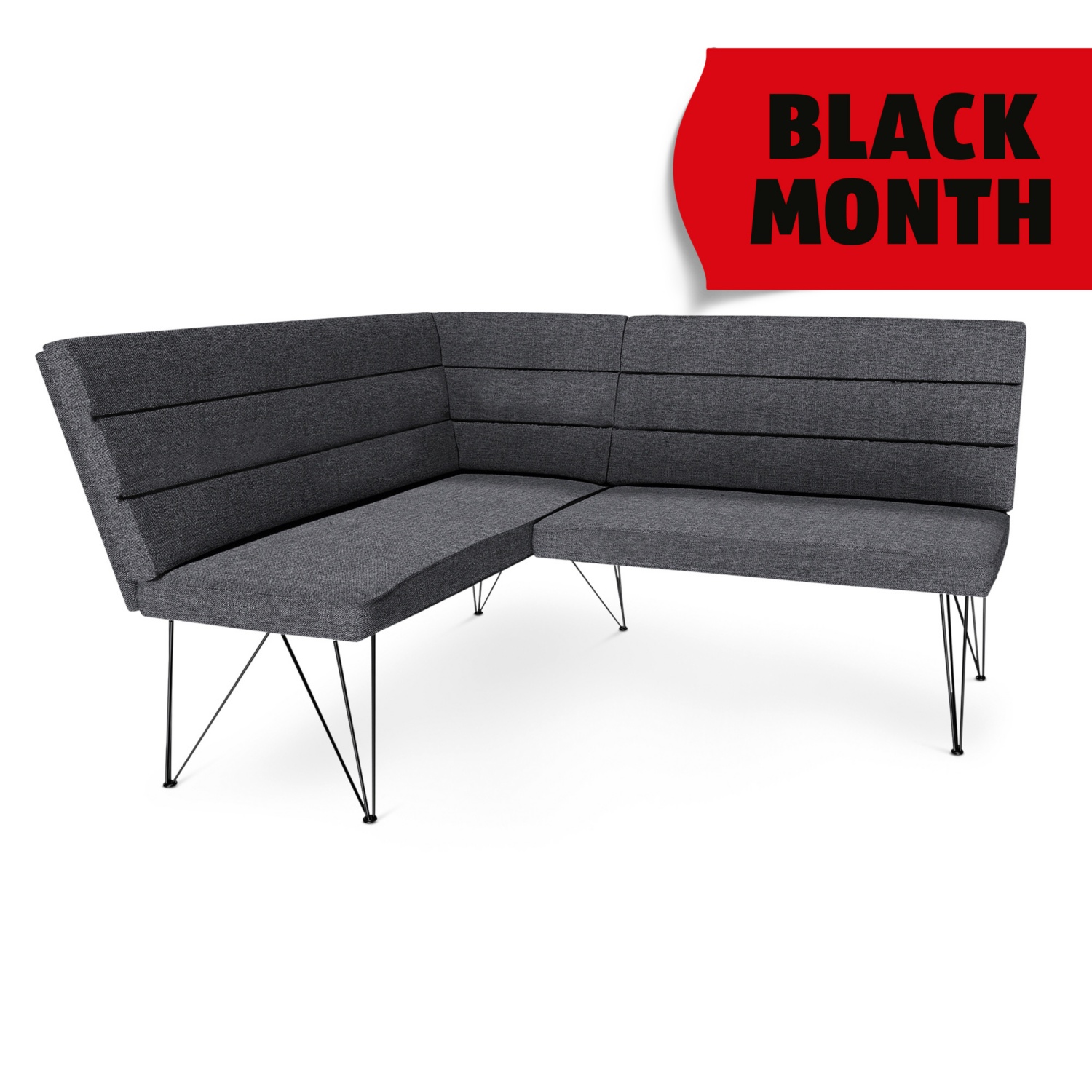 Eckbank rechts Oregon Grau