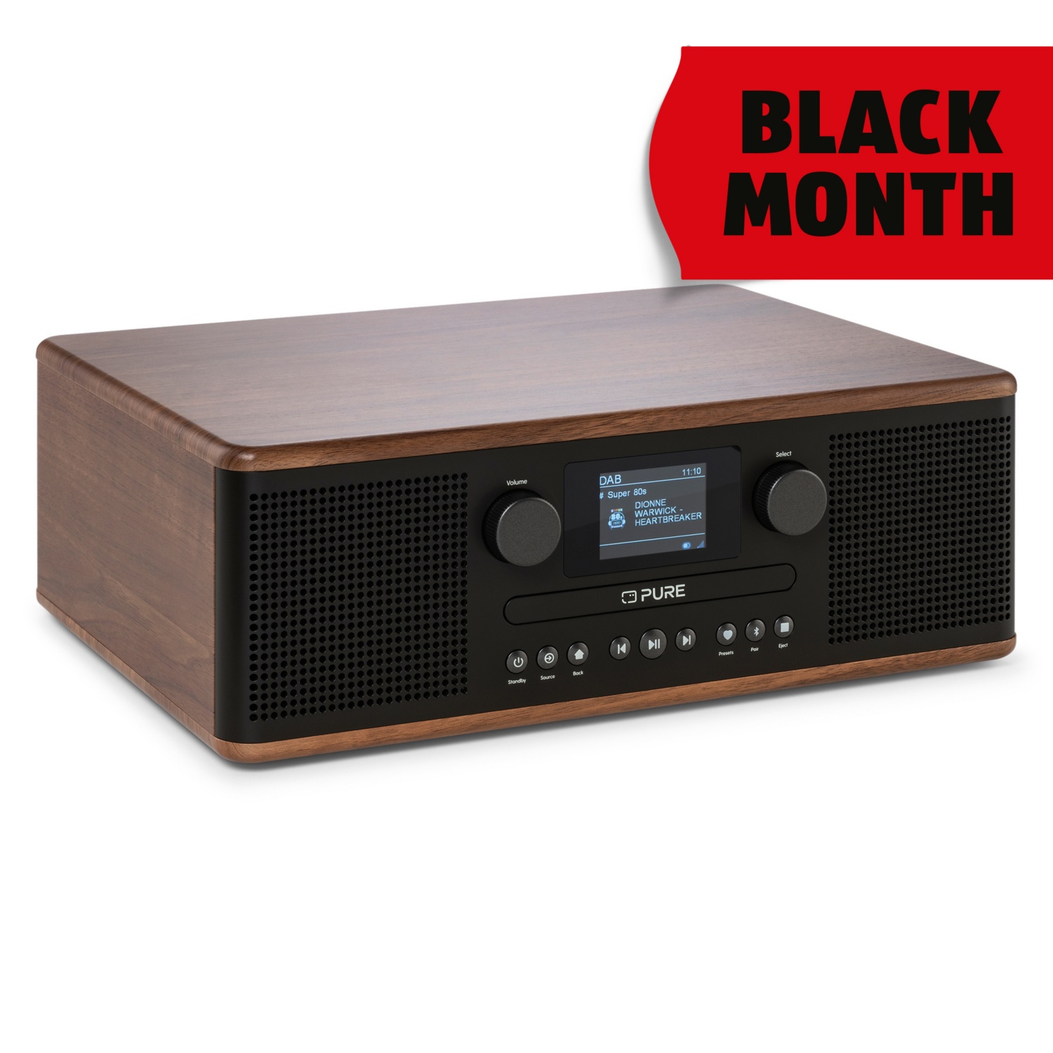 PURE Classic C-D6 Walnuss-schwarz