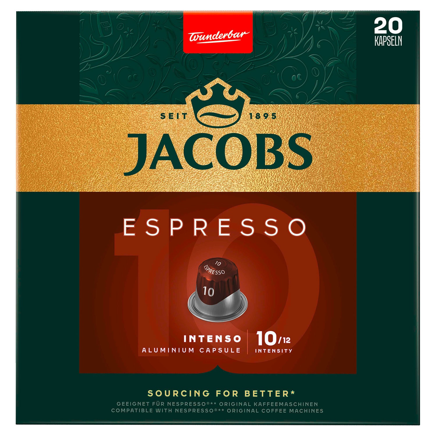 JACOBS NCC Coffee Caps, Espresso 10