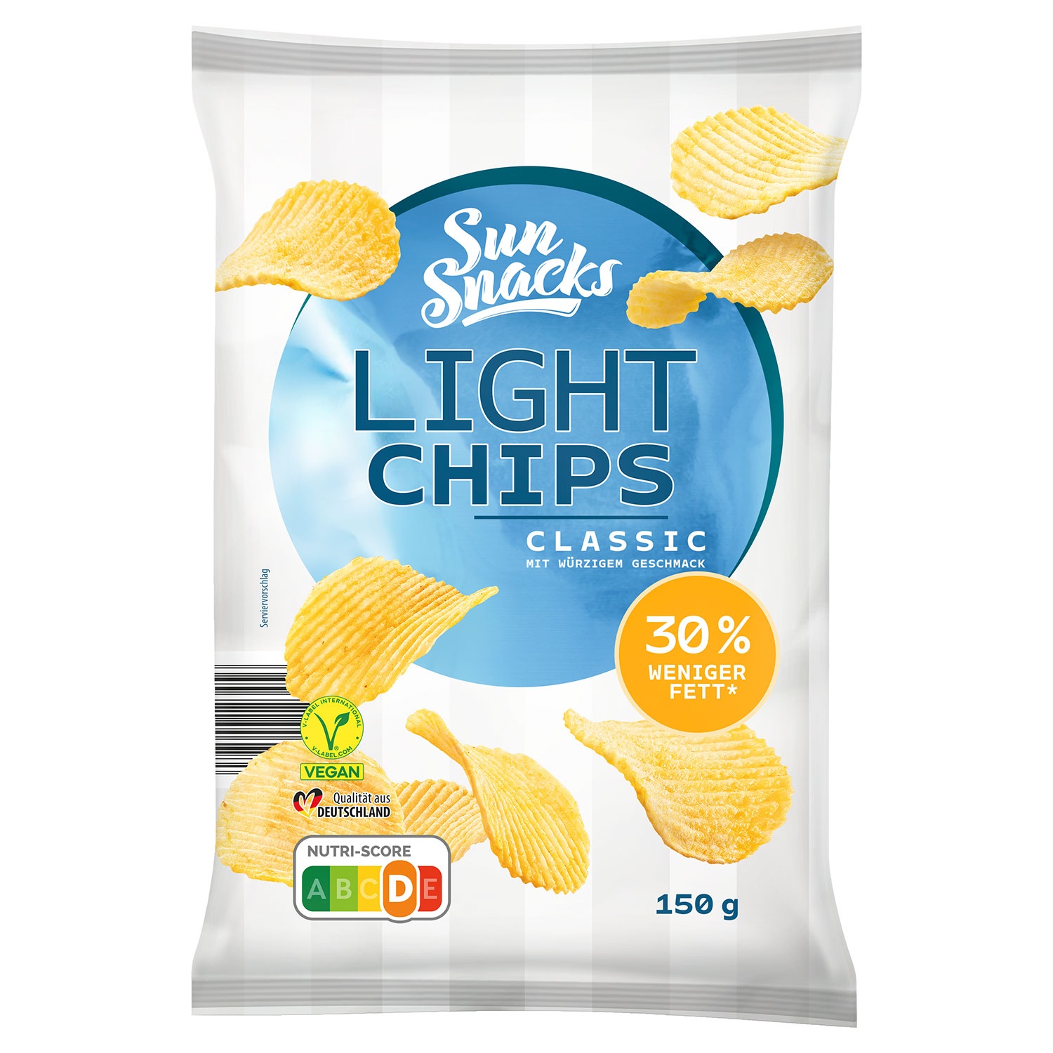 SUNSNACKS Light Chips 150 g, Classic