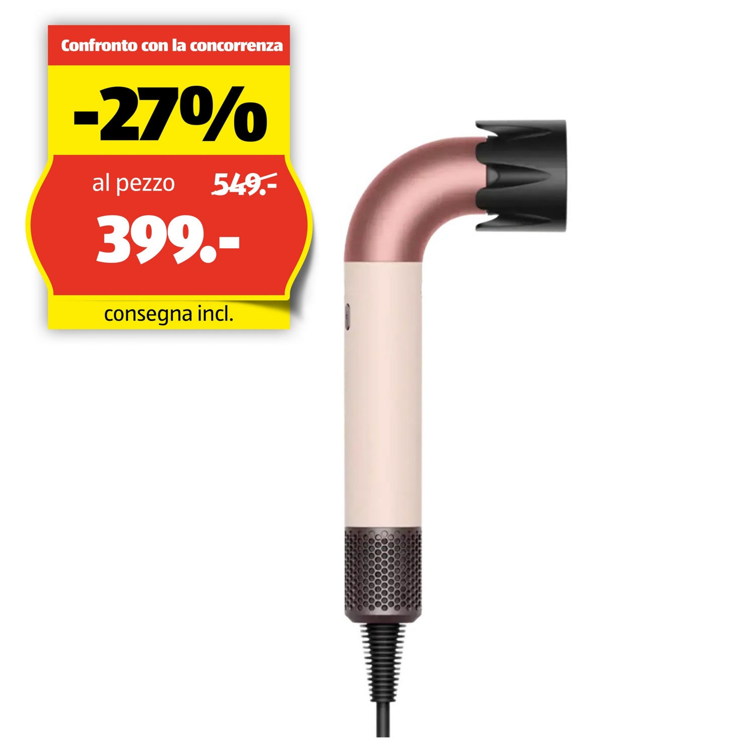 DYSON Asciugacapelli Supersonic r™ Straight+Wavy, ceramica rosa/oro rosa