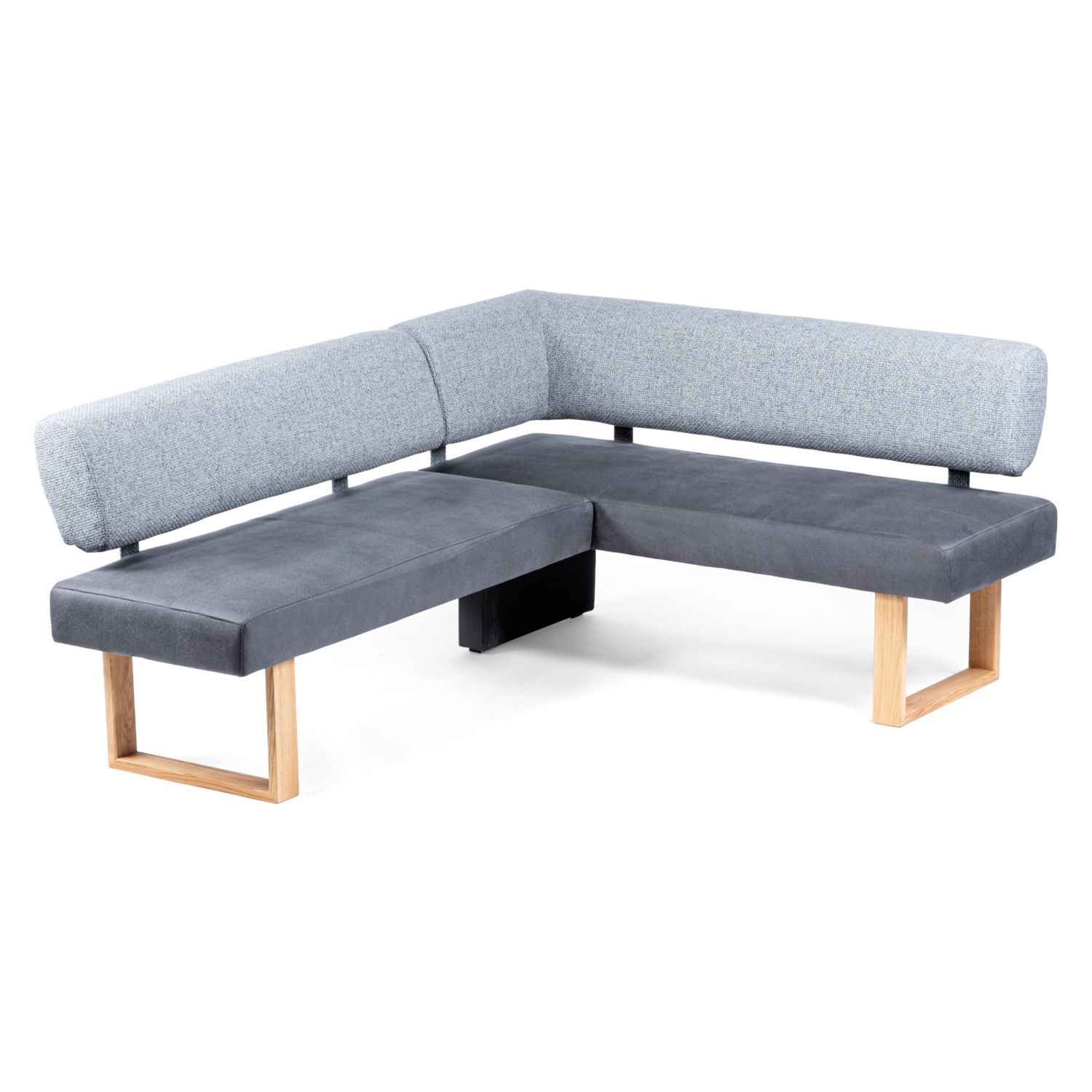 Eckbank Madrid Uni-Grau gemustert, Rechts