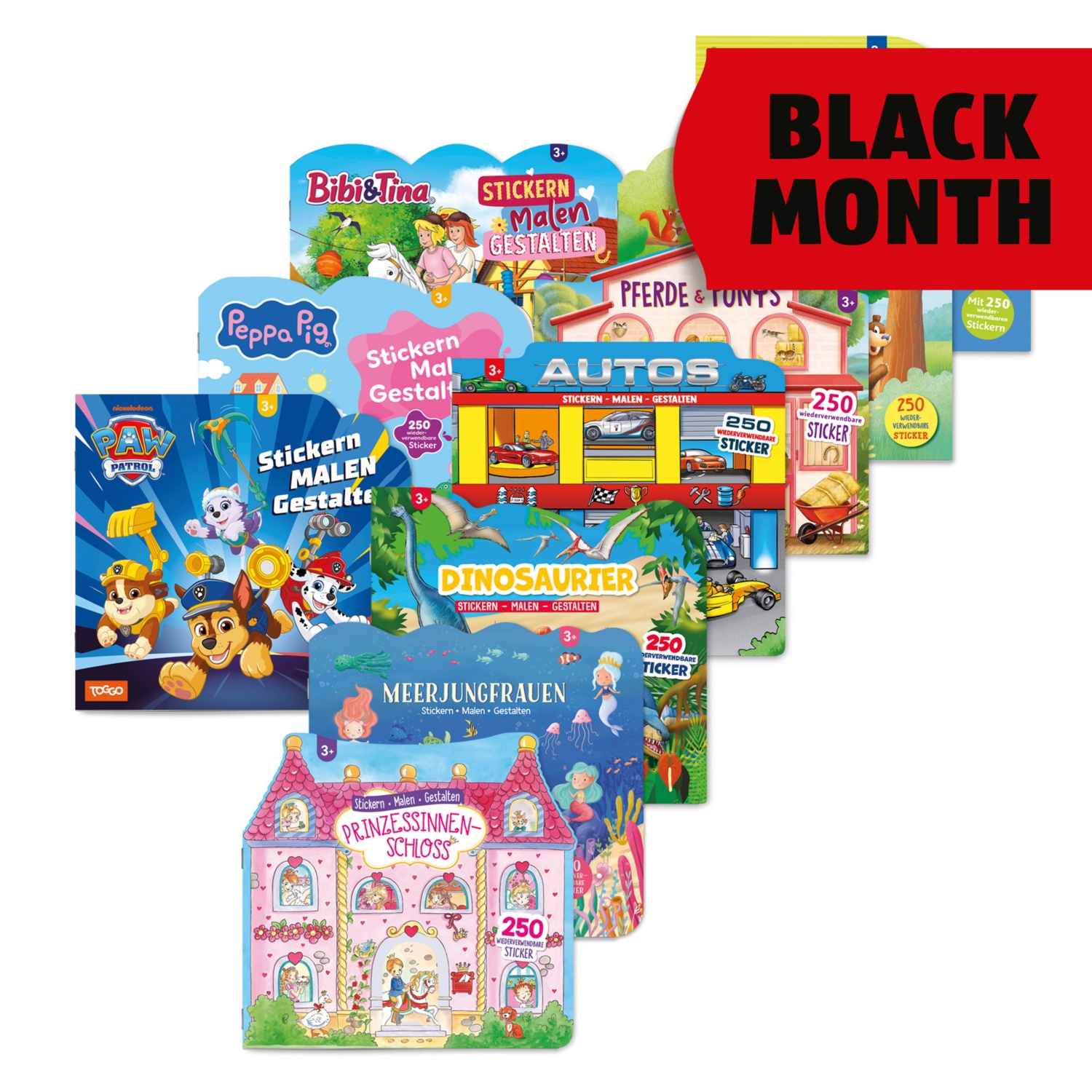 Konturenmalbuch mit Stickern