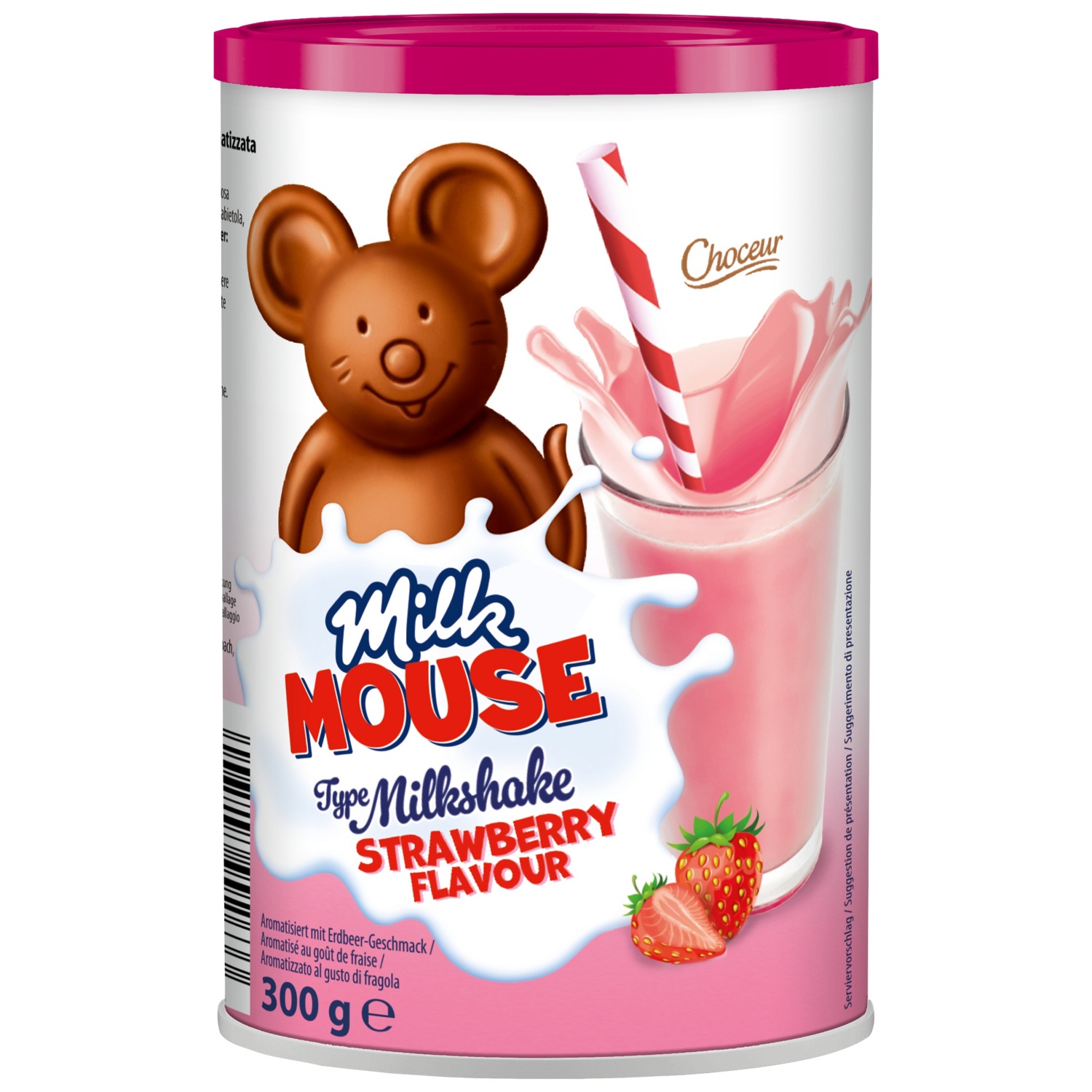 CHOCEUR Milchmäuse Milchshake, Erdbeere