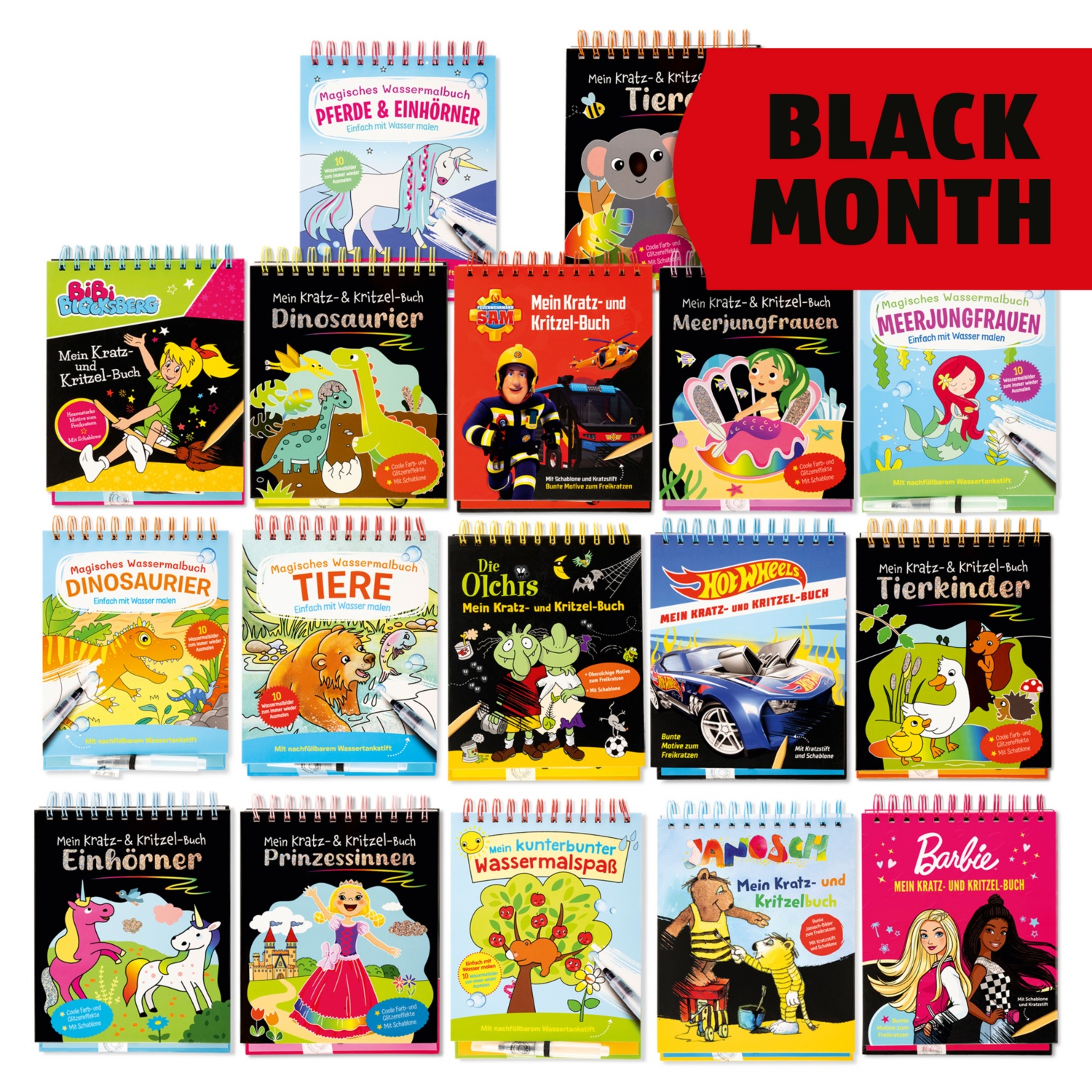 Wassermal-/Kratzbuch