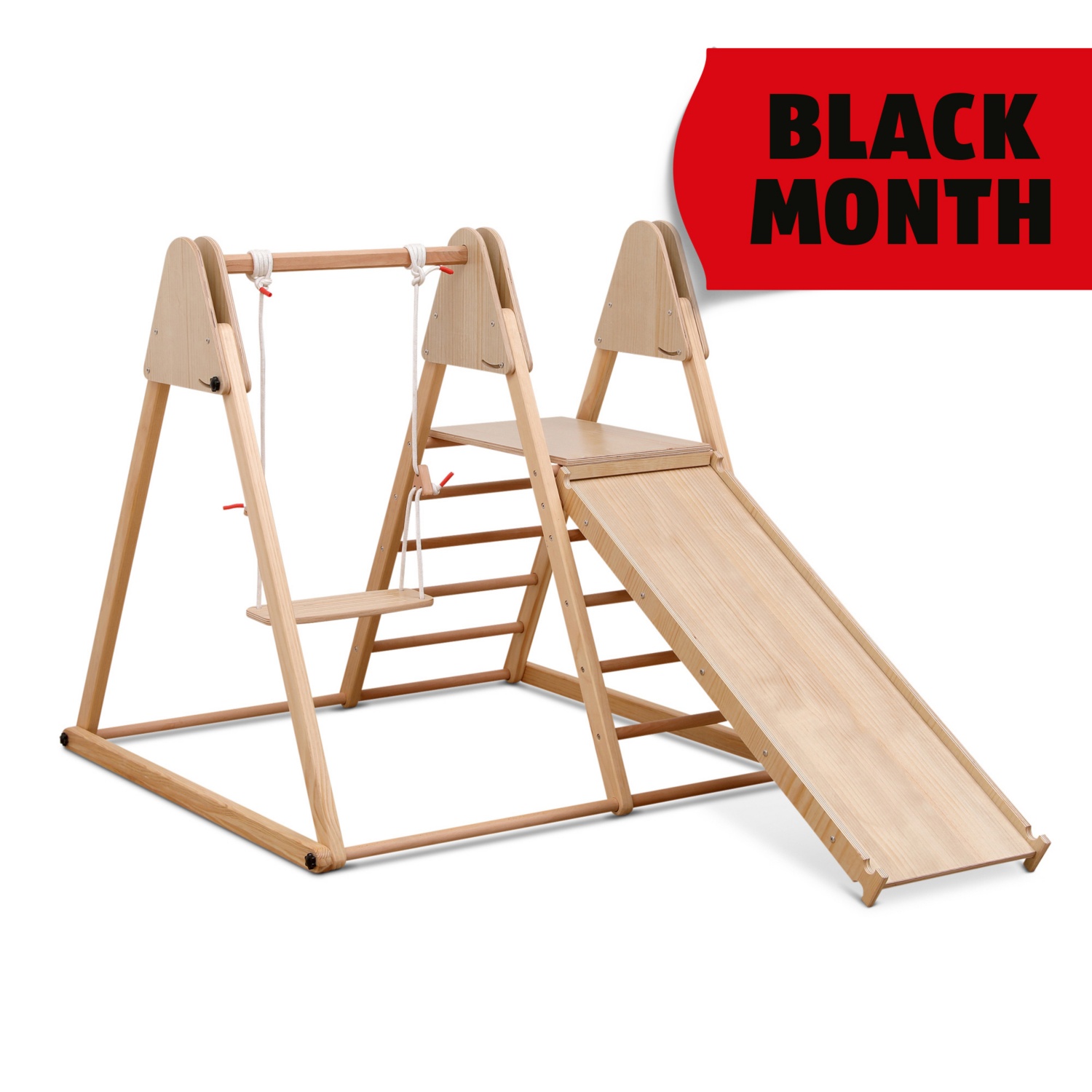 HOME DELUXE IDA Klettergerüst Indoor inkl. Rutsche und Schaukel