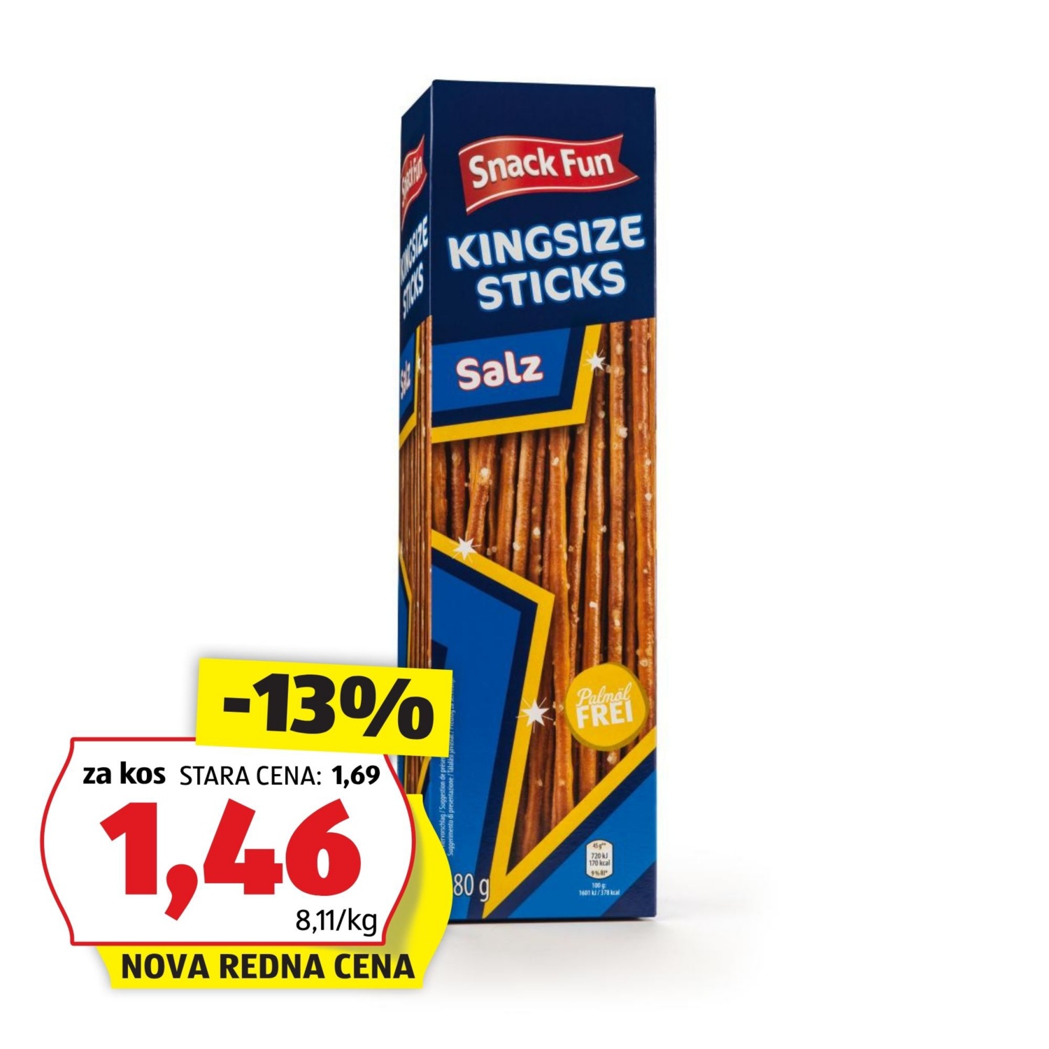 Velike slane palčke, sol