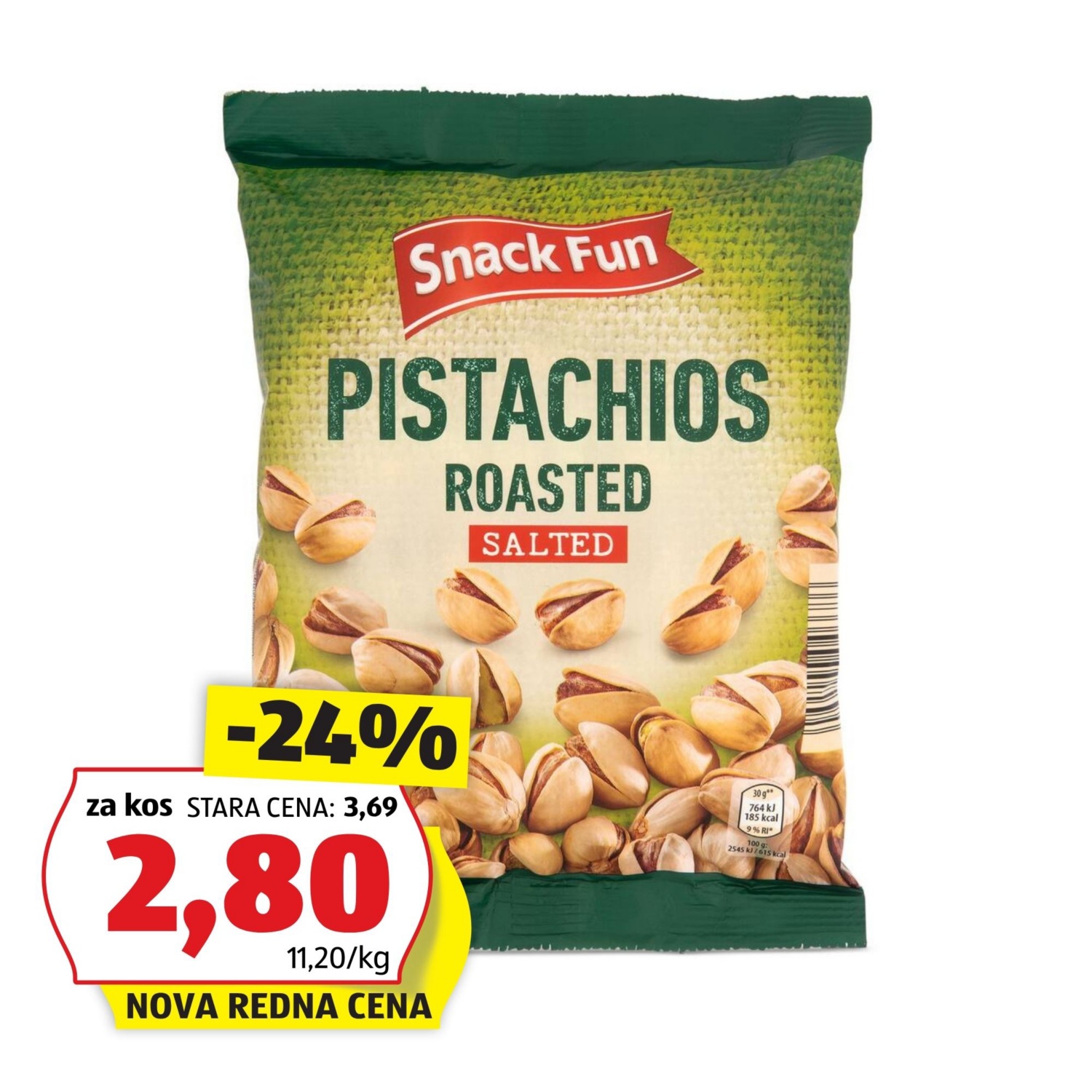 Pistacije, pražene in soljene