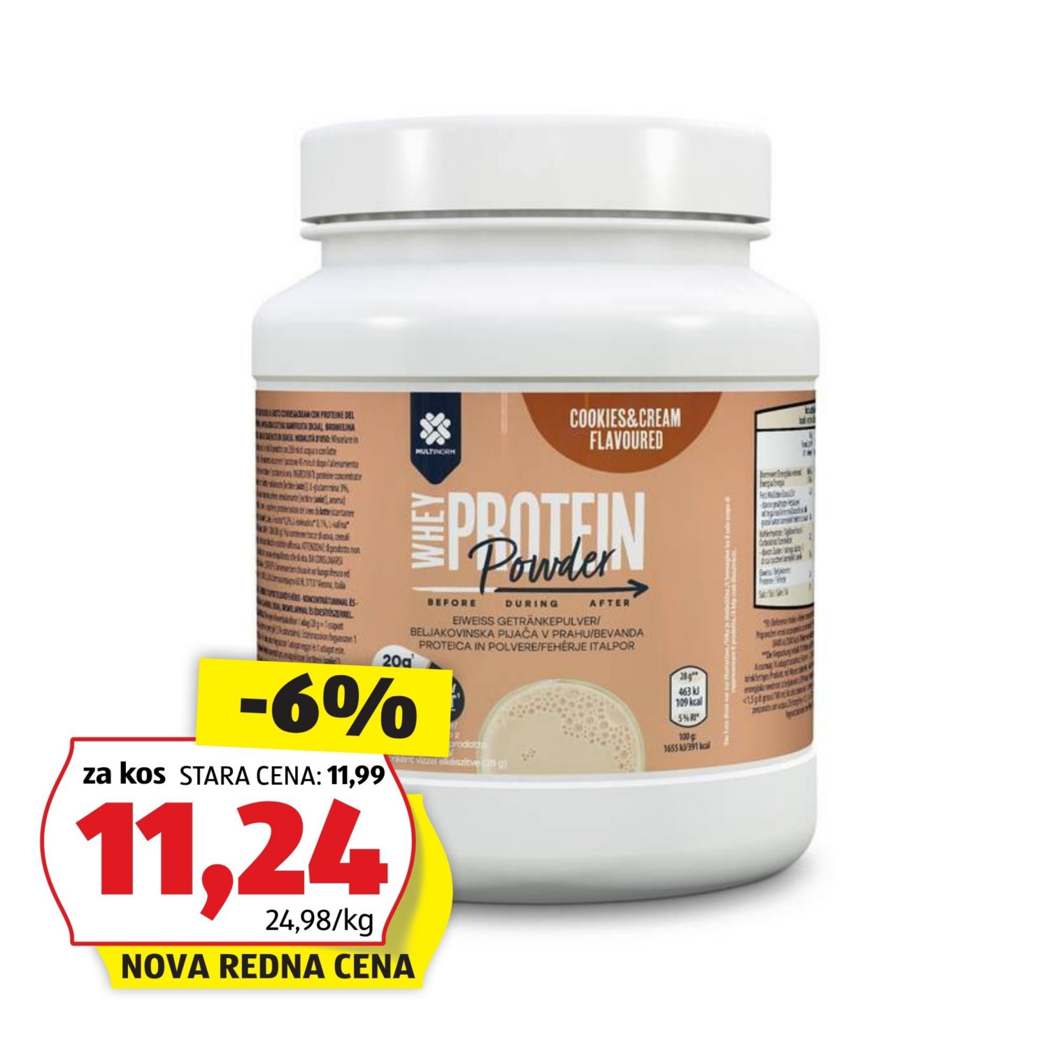 Beljakovinski napitek, piškotek