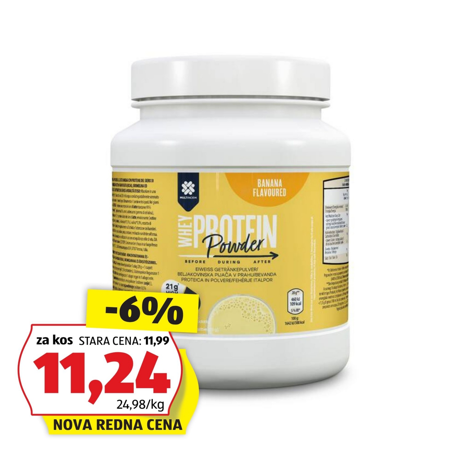 Beljakovinski napitek, banana