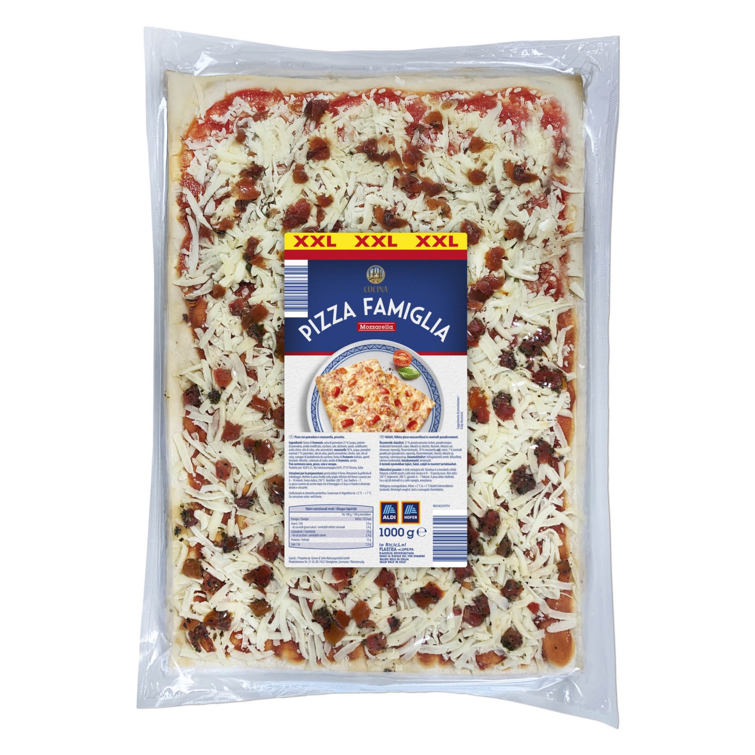 CUCINA XXL Pizza, mozzarella, 1 kg