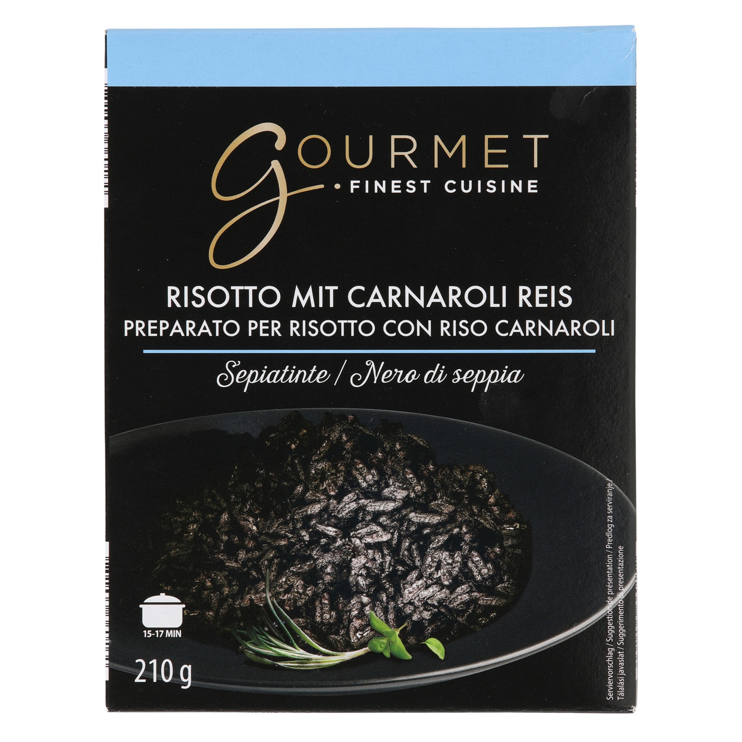 GOURMET Risotto mit Garnaroli Reis, Tintenfisch