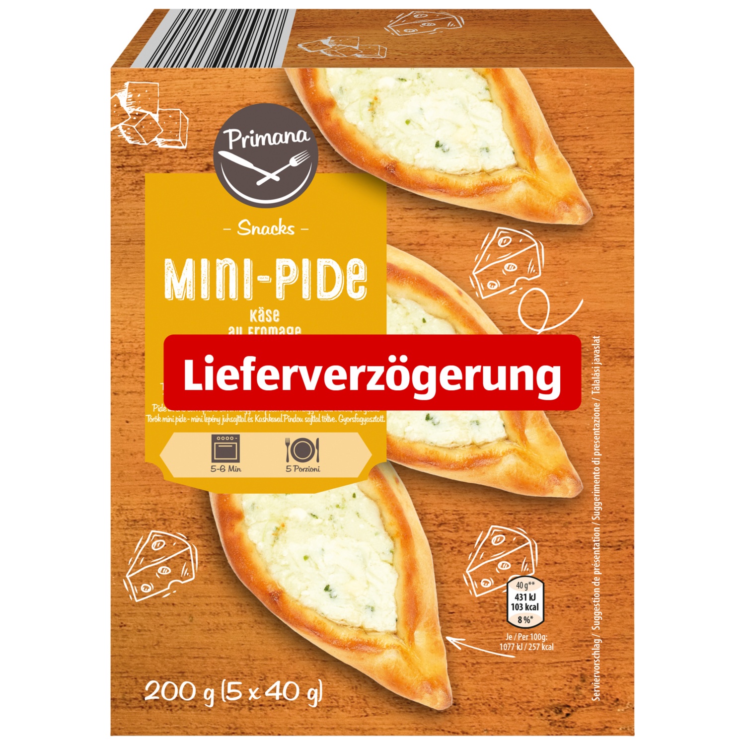 PRIMANA Mini Pide, Käse