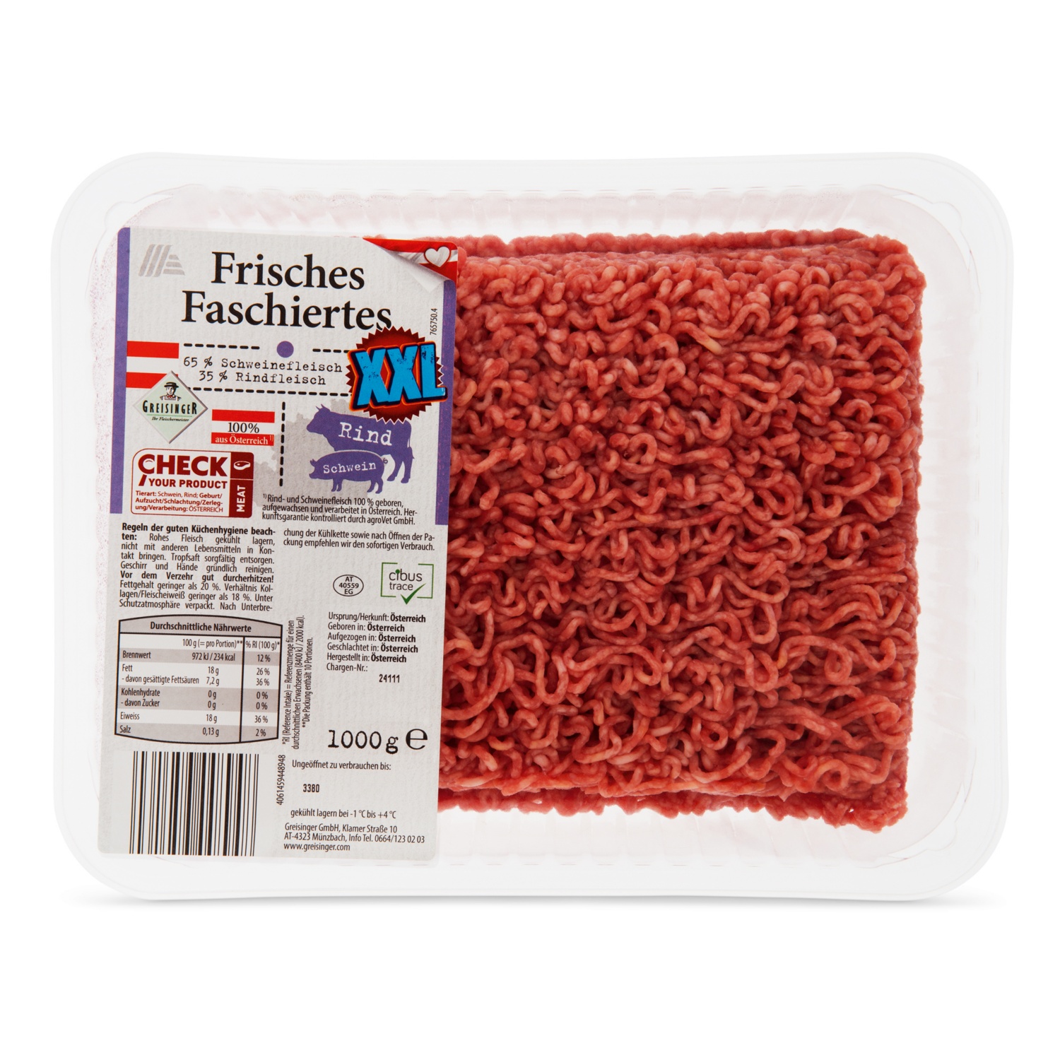 GENUSS 100% AUS ÖSTERREICH Faschiertes gemischt