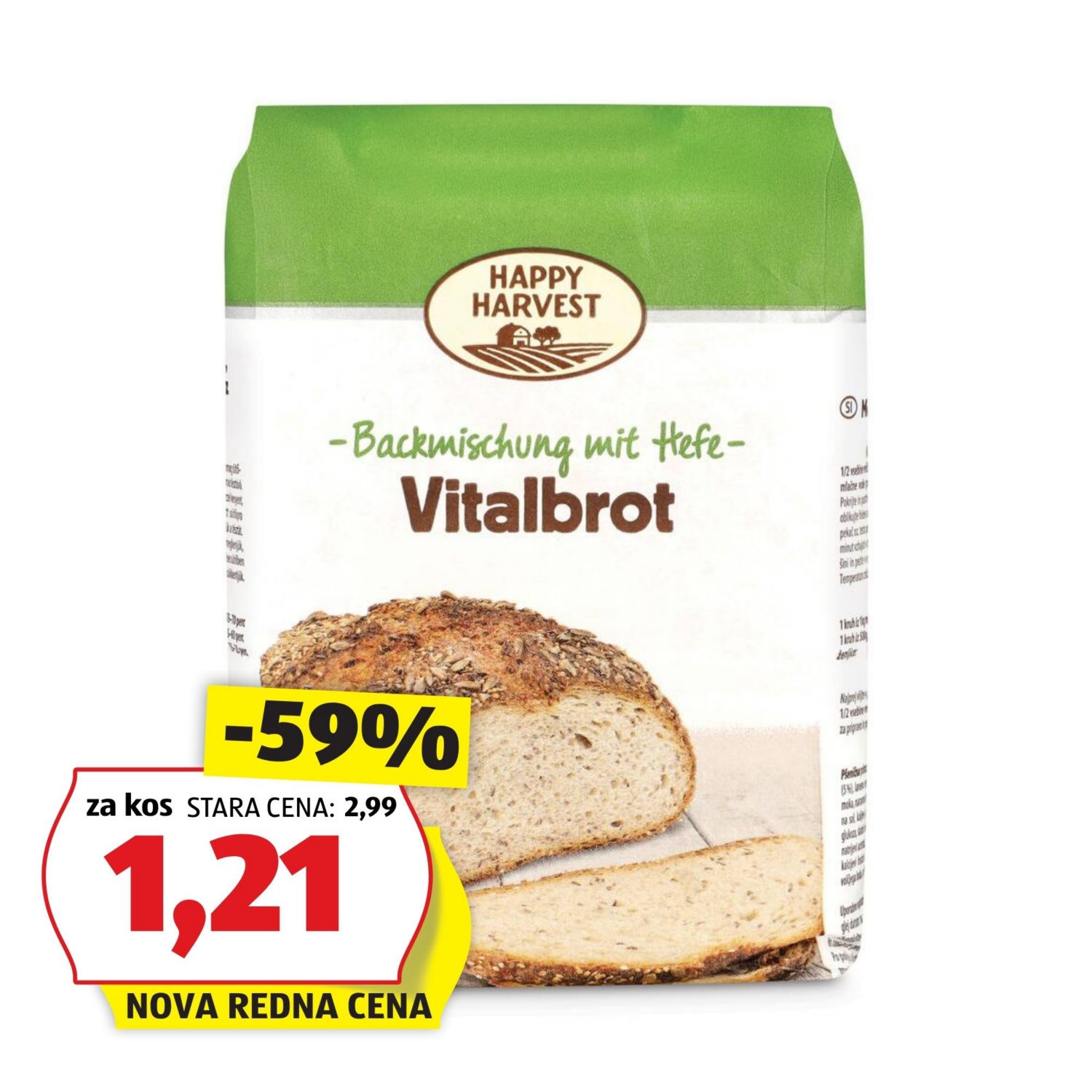 Pripravljena mešanica za peko kruha, vital