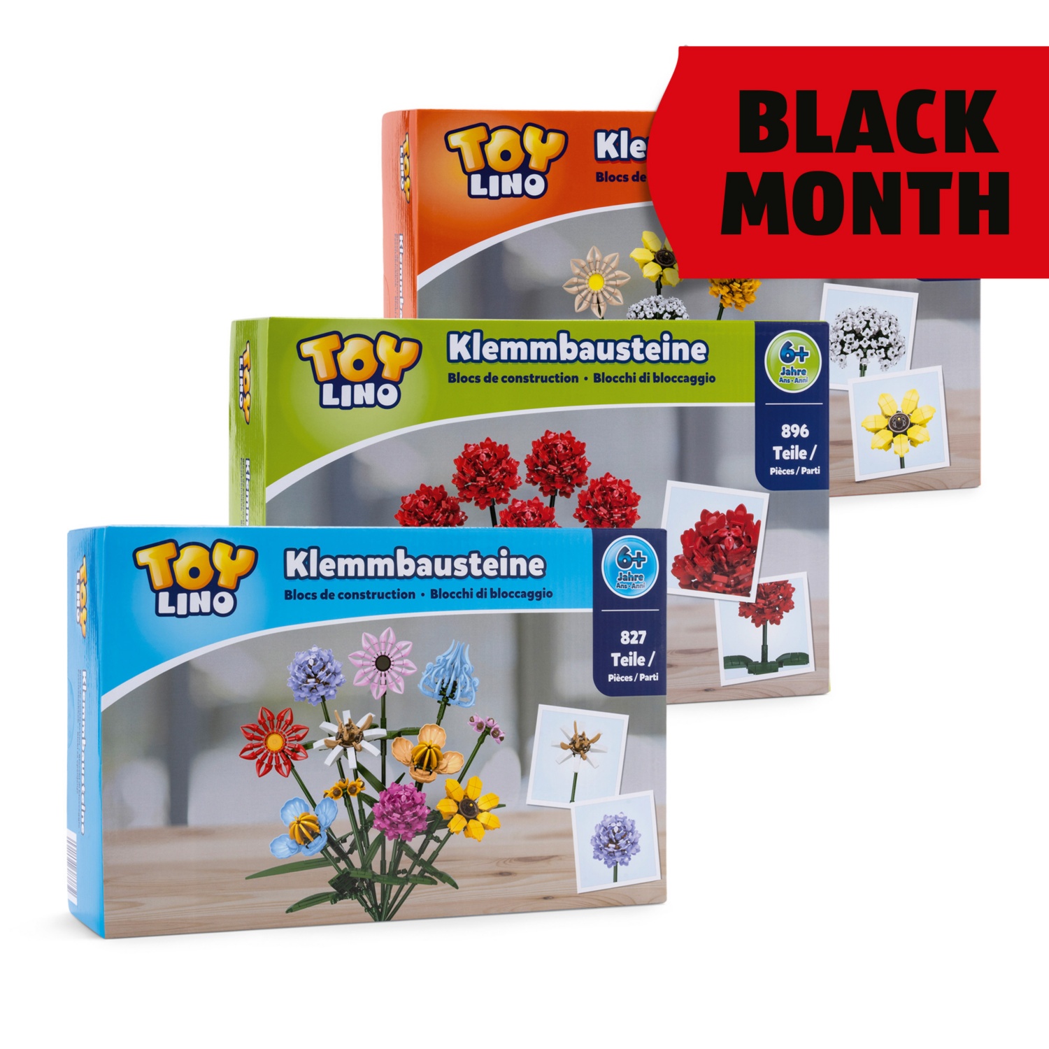 TOYLINO Blumen Baukasten Set