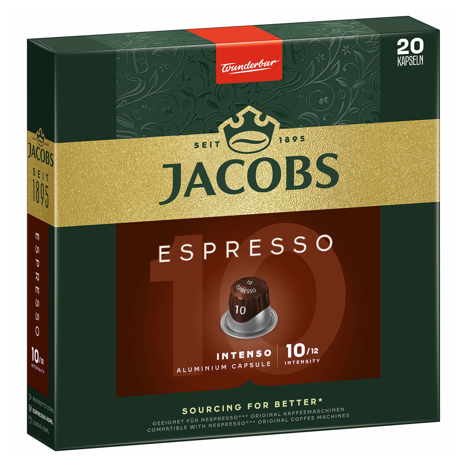JACOBS NCC Coffee Caps, Espresso 10