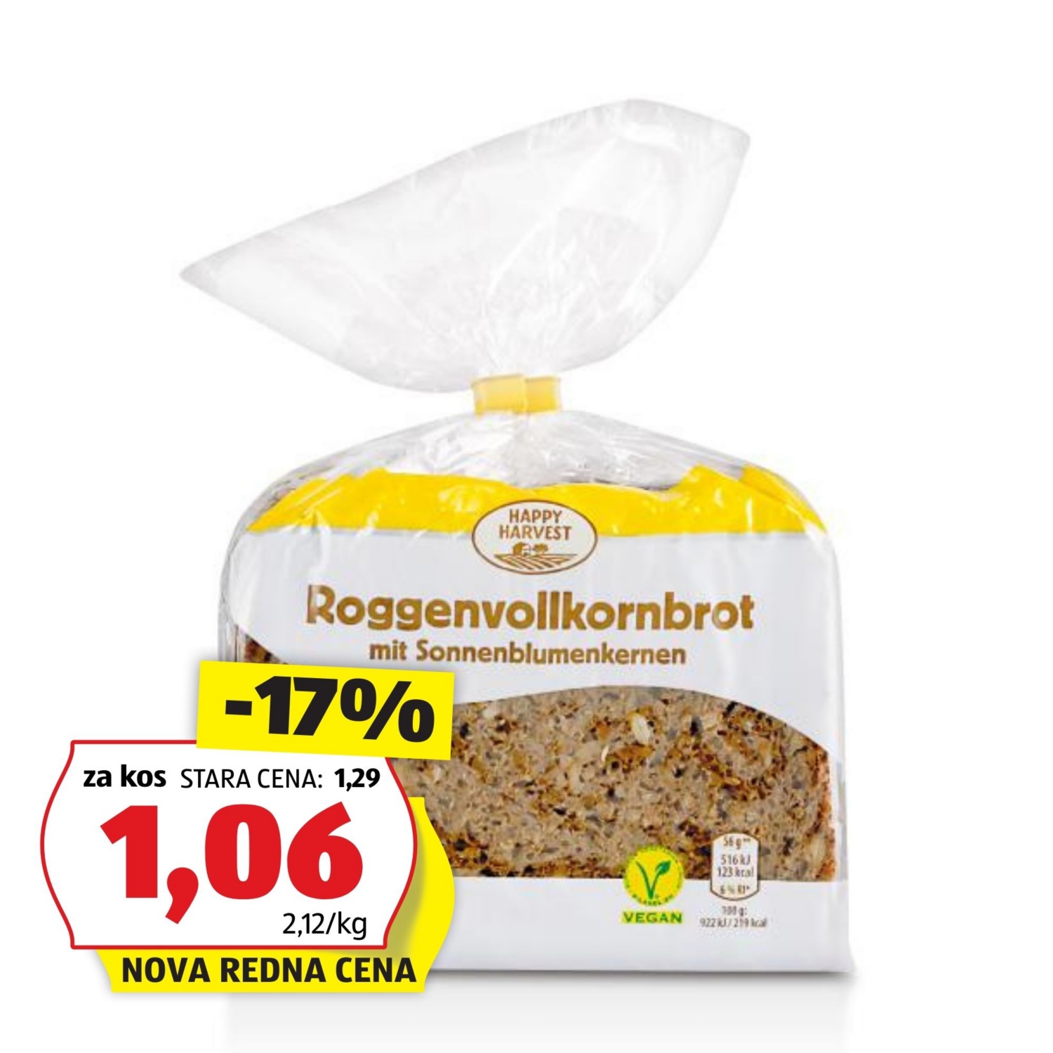 HAPPY HARVEST Polnozrnati kruh, sončnična semena