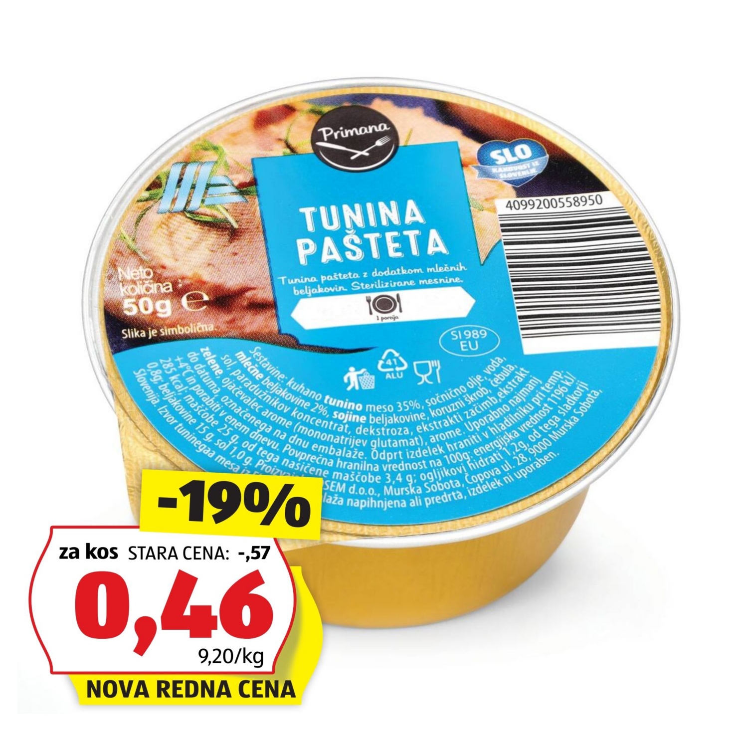 PRIMANA Tunina pašteta