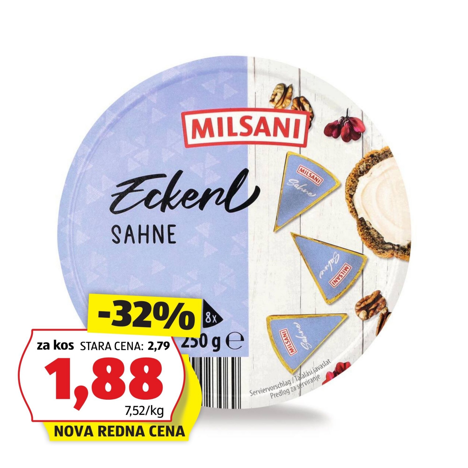 MILFINA Topljeni sir, kremast