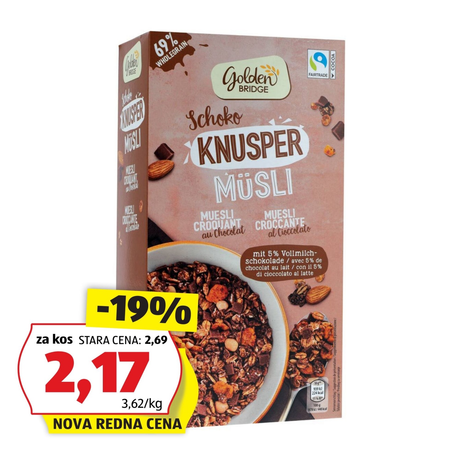 Hrustljavi muesli, čokolada
