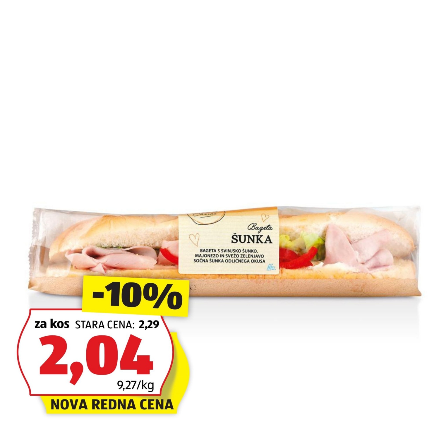 GOOD CHOICE Sveži sendvič, šunka