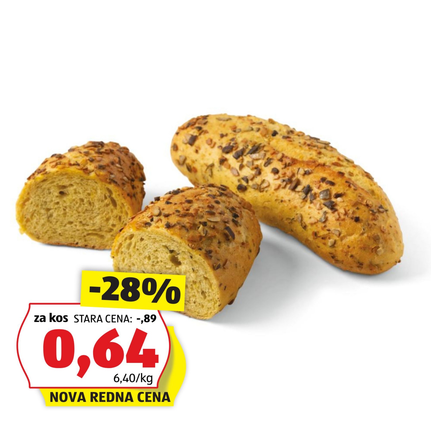 OKUS TRADICIJE Koruzna štručka, z bučnimi semeni