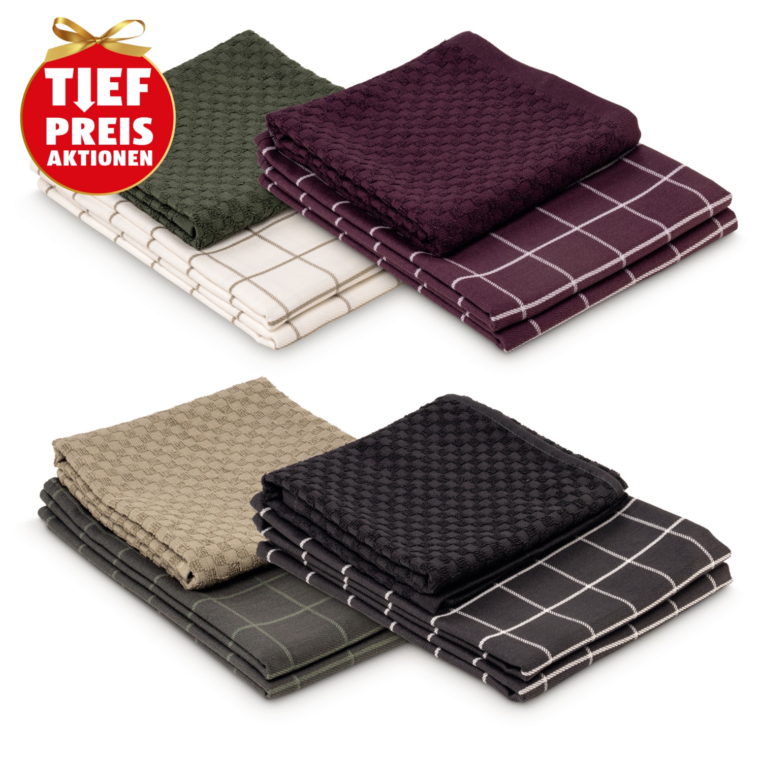 CROFTON Geschirrtücher 3-teilig