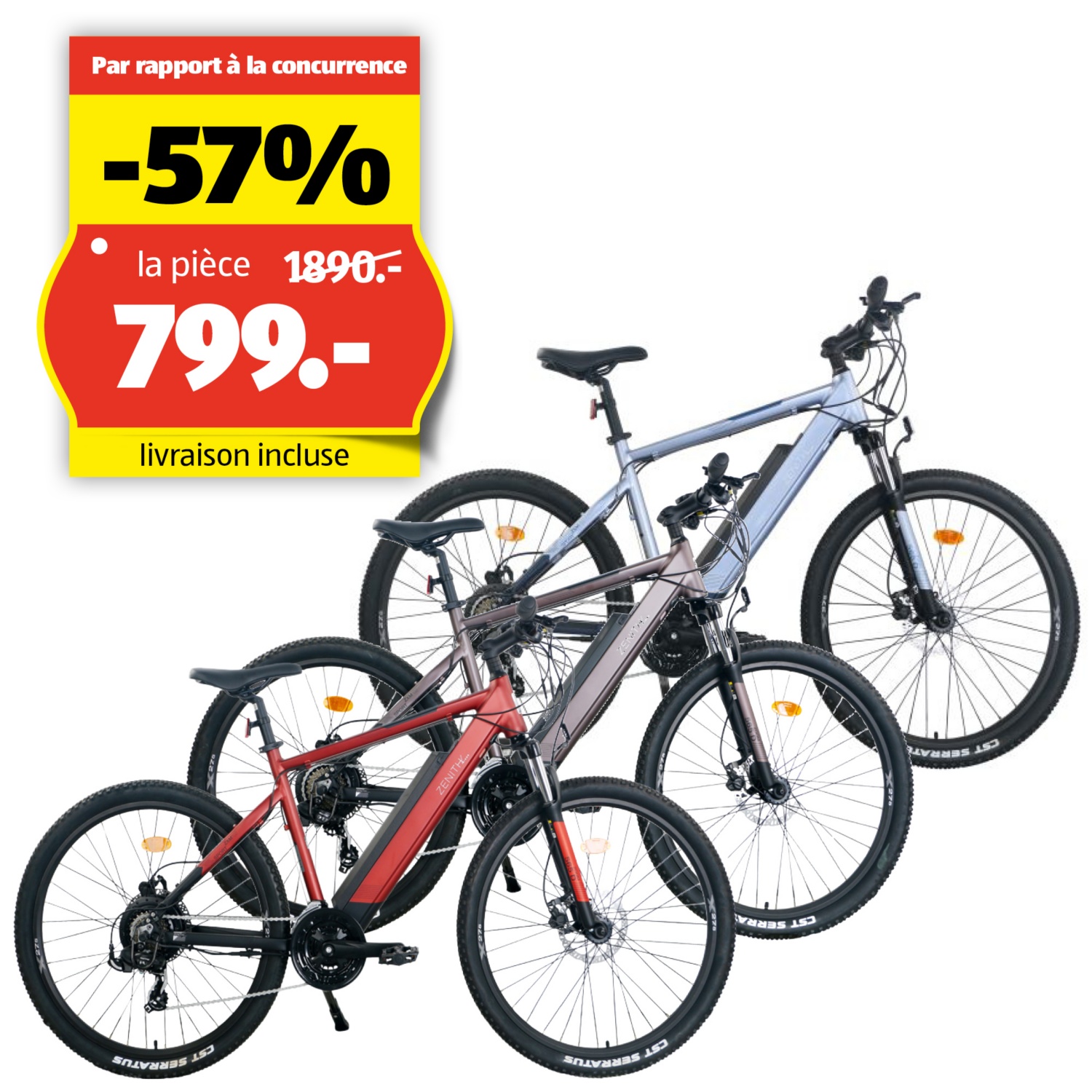 ZENITH Bikes VTT électrique X – Sport ZXM°02, 27.5" (48 cm)