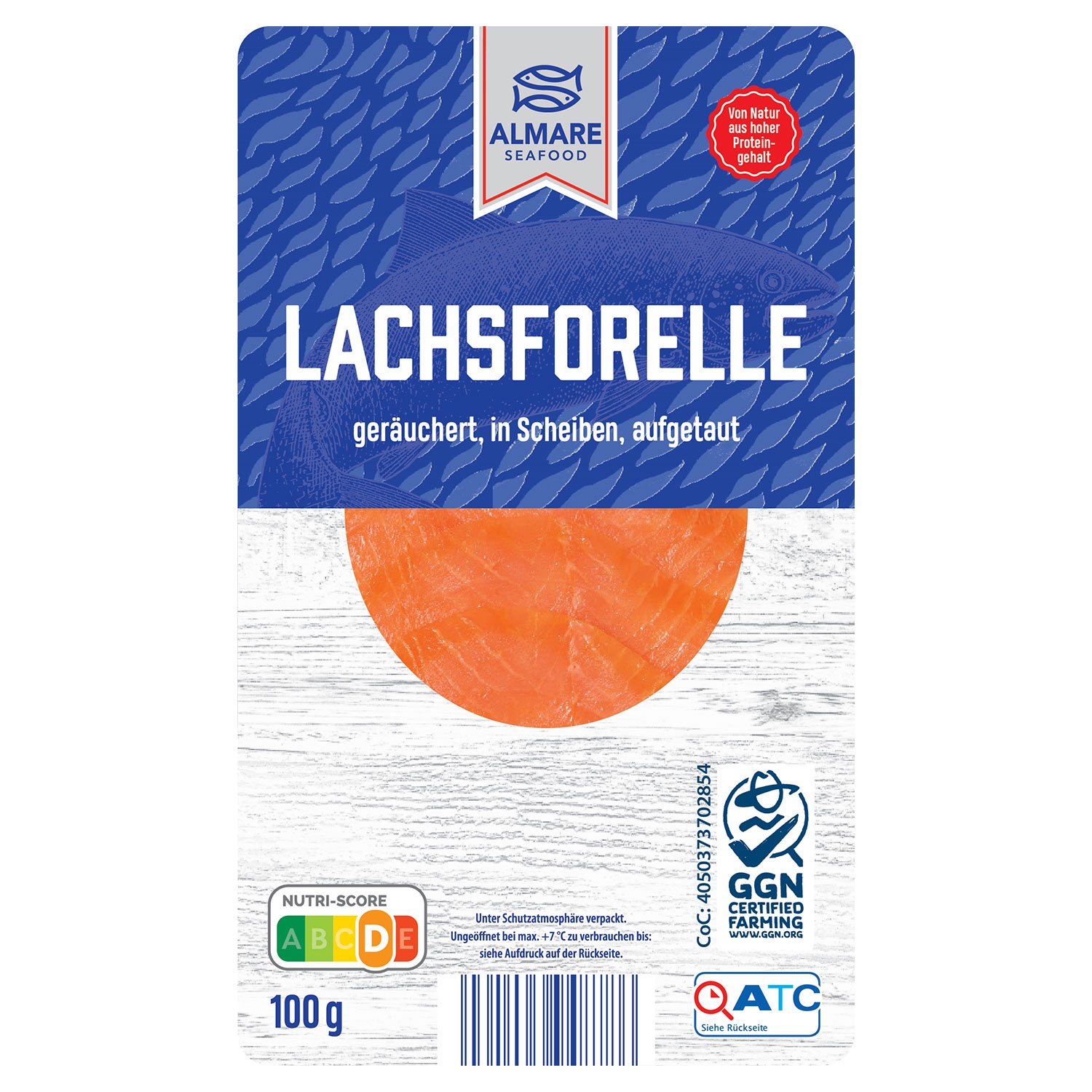 ALMARE SEAFOOD Lachs-Vielfalt 100 g, Lachsforelle
