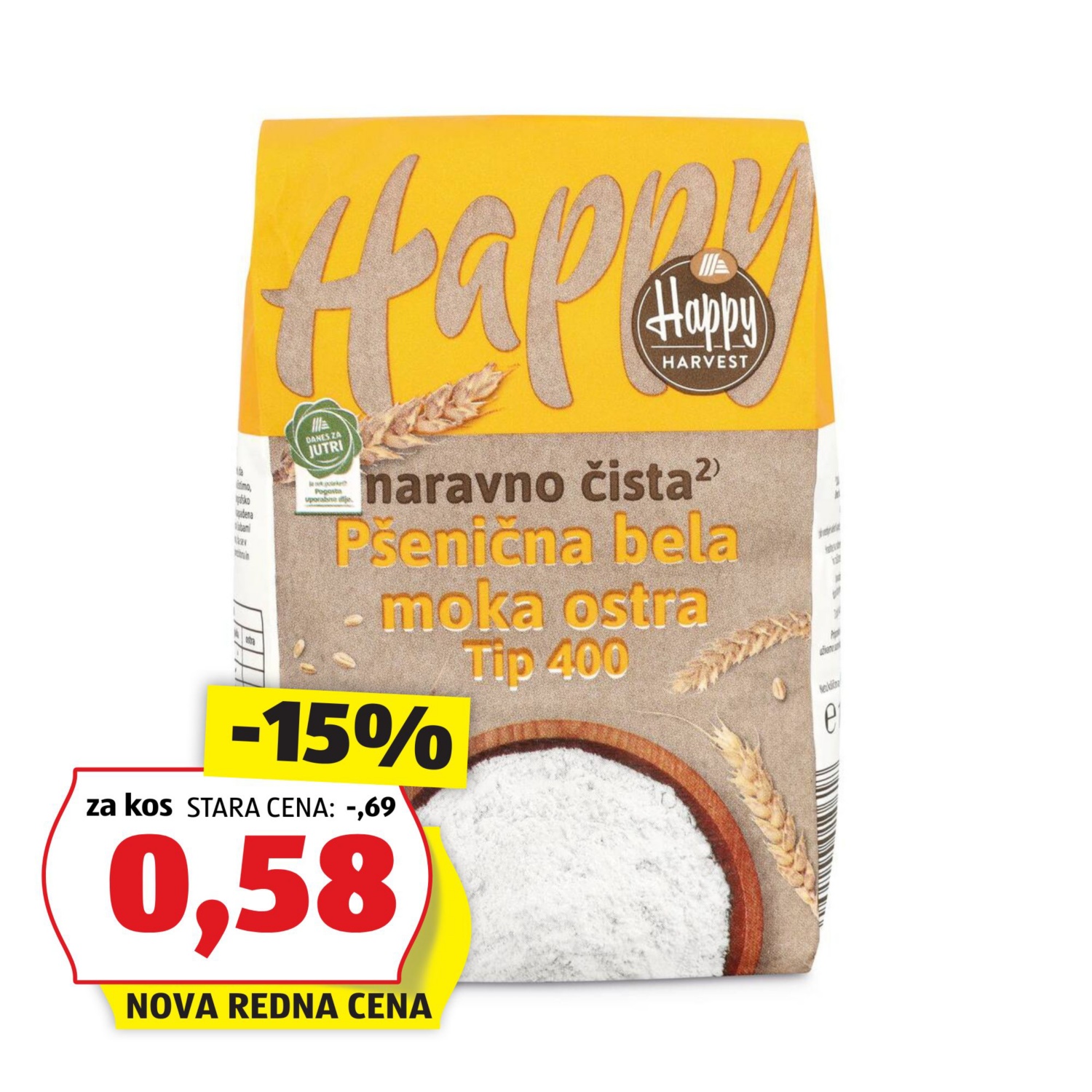 HAPPY HARVEST Ostra pšenična moka