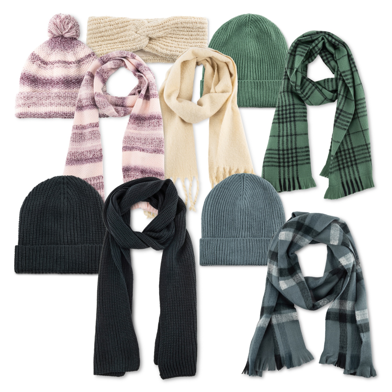 UP 2 FASHION Damen-/Herren-Mütze/Schal-Set