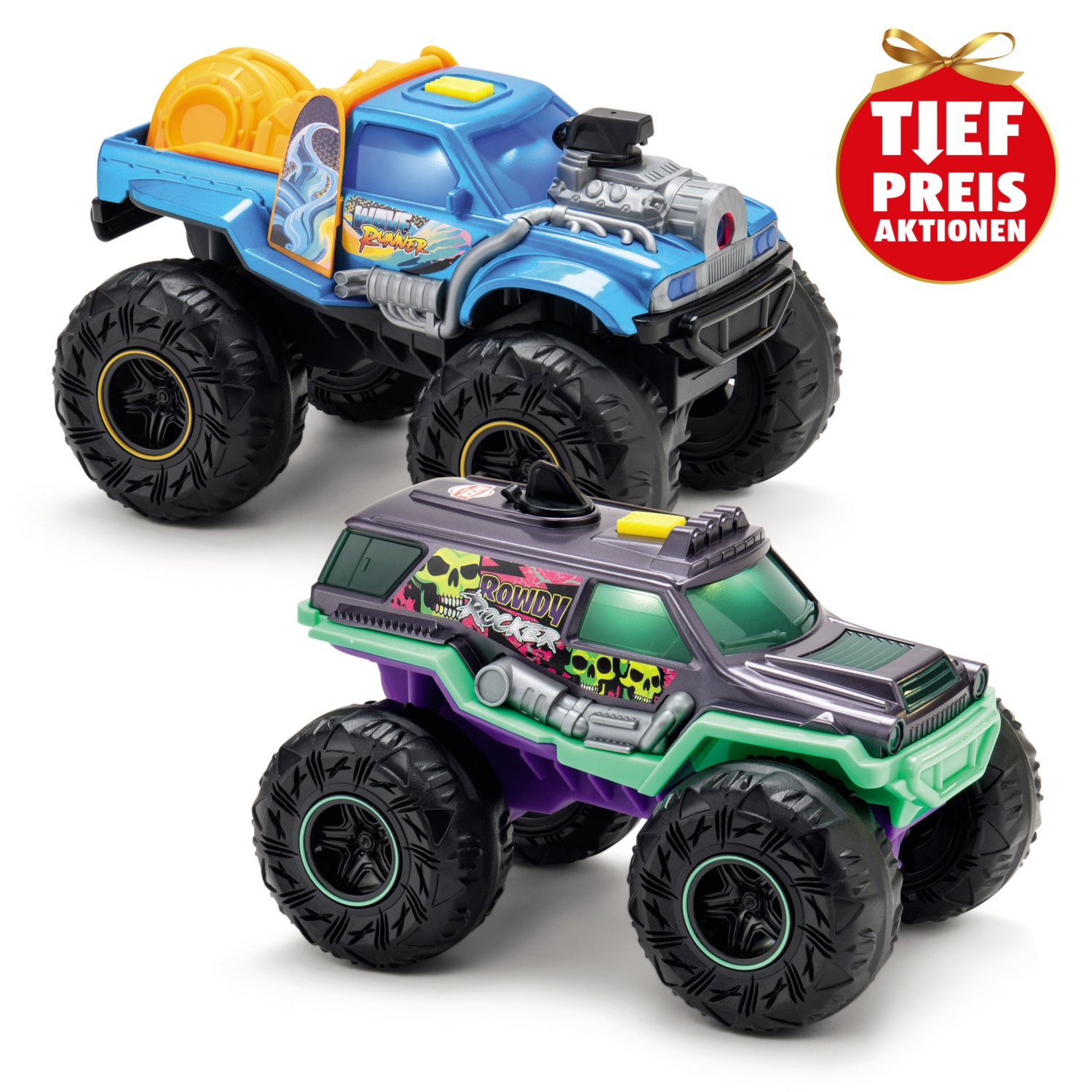 Dickie Toys Rowdy Rocker | Auto Giocattolo Con Funzione Fumo, Luci E Suoni | Per Bambini Dai 3 Anni In Su