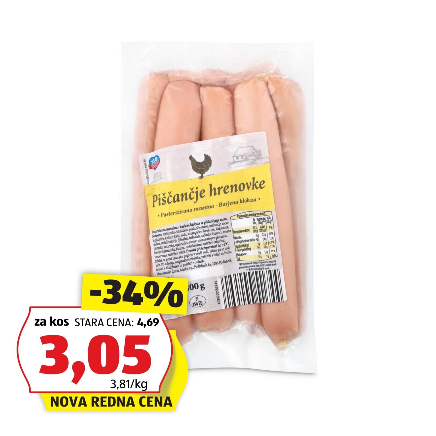 Piščančje hrenovke