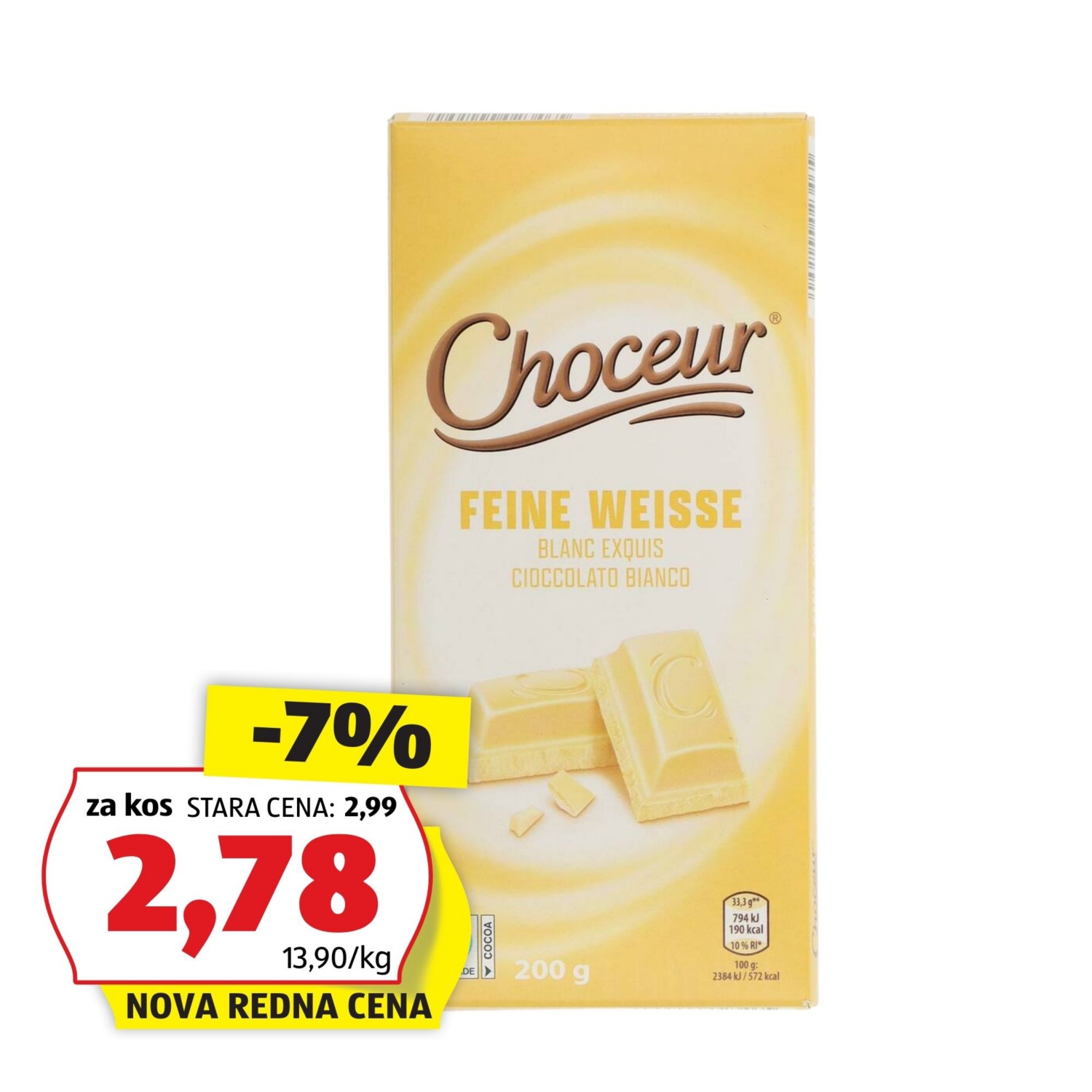 CHOCEUR Bela čokolada
