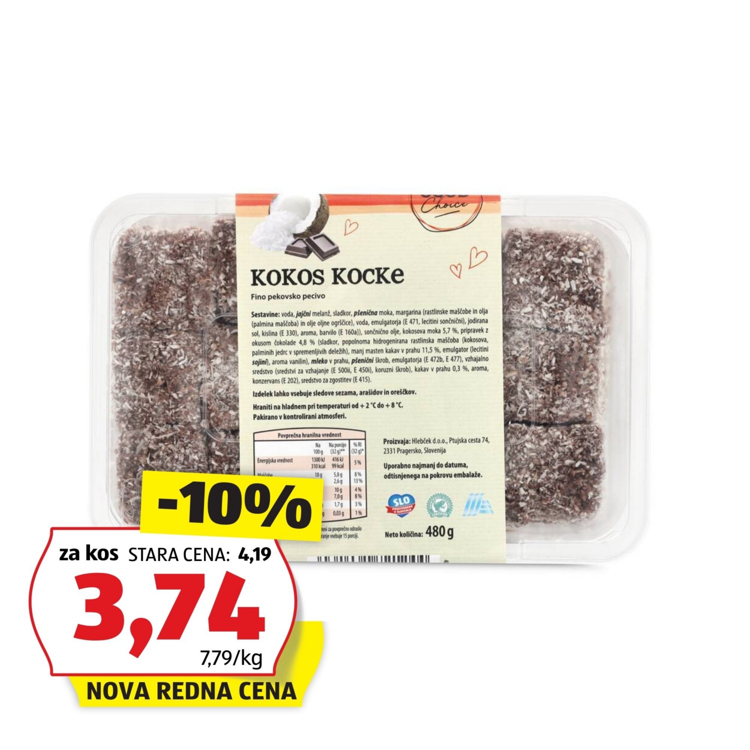 GOOD CHOICE Kokos kocke