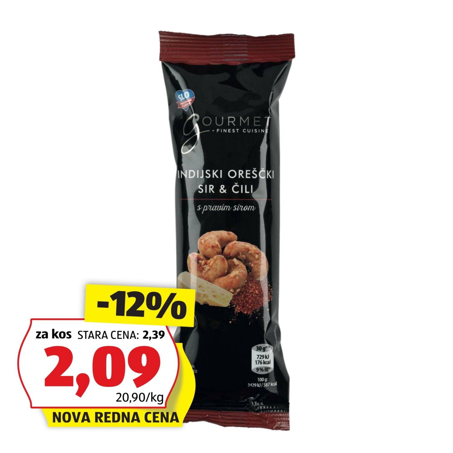 GOURMET FINEST CUISINE Oreščki z okusom, sir & čili