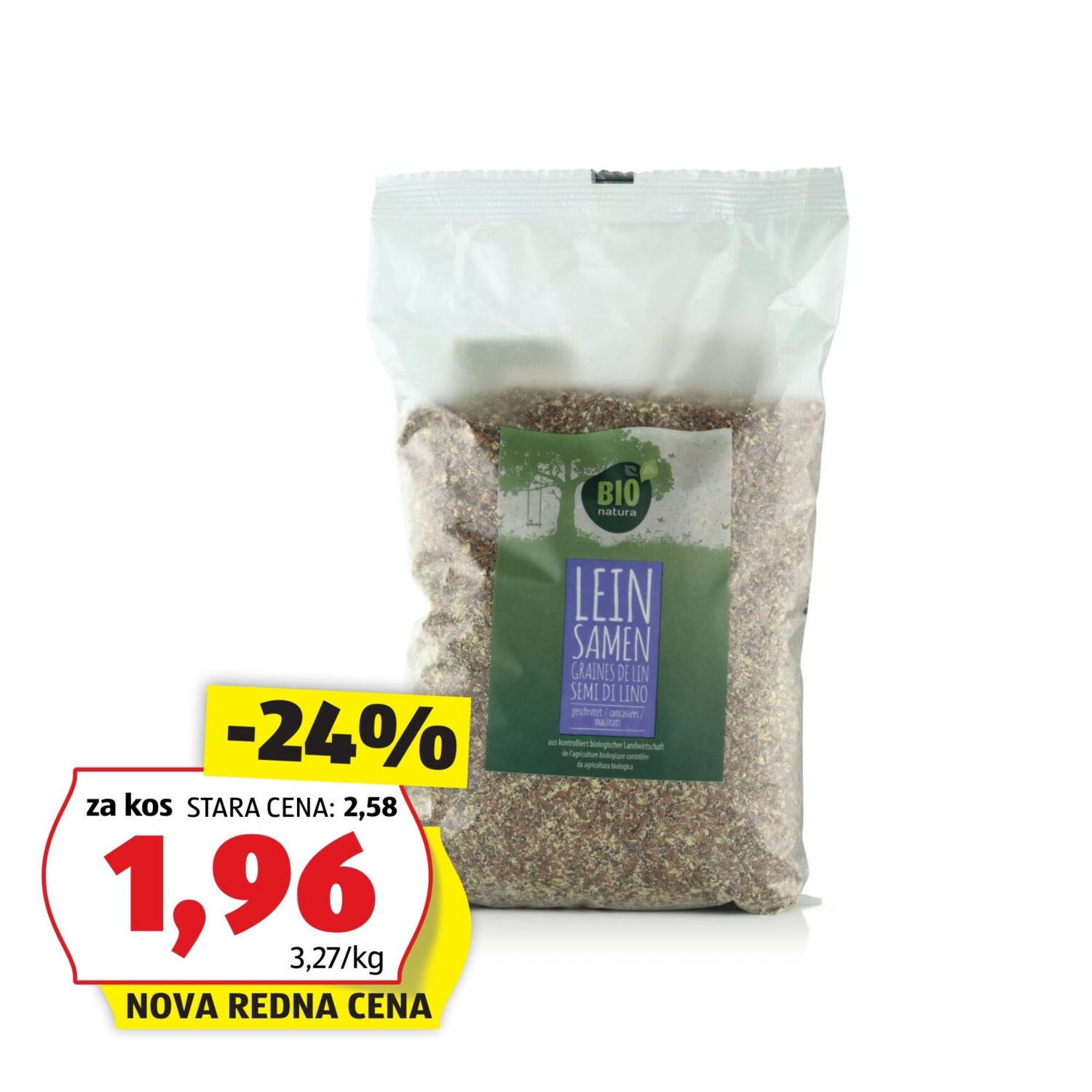 BIO Bio semena, mleta lanena