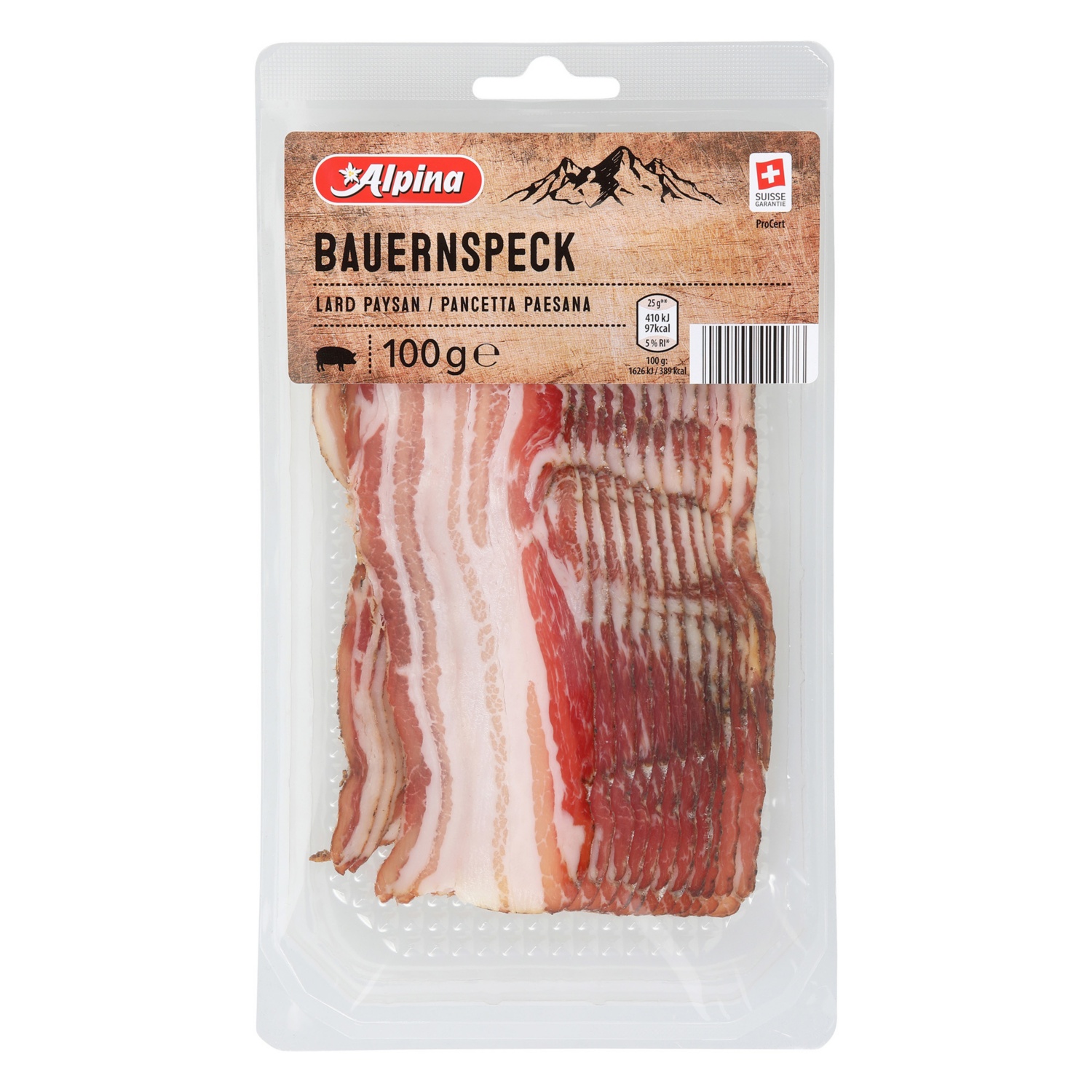 ALPINA Speck geschnitten, Bauernspeck