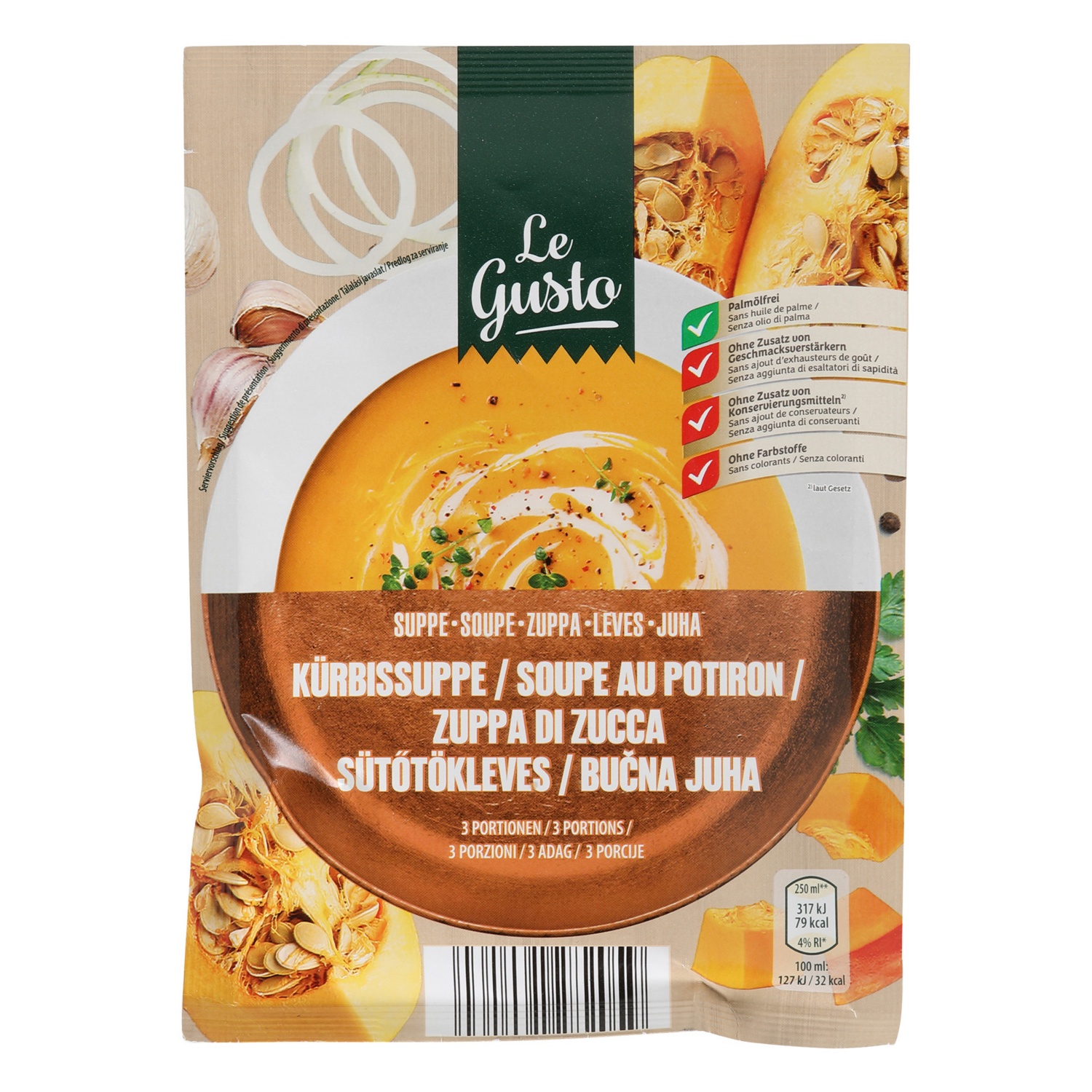 LE GUSTO Soupes en sachet, soupe au potiron