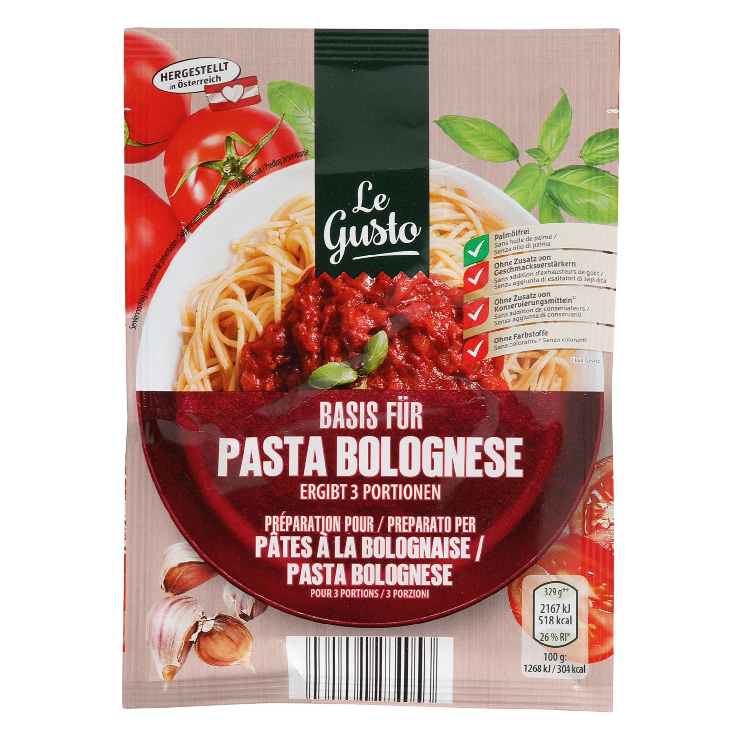 LE GUSTO Fix Mix 3, bolognese