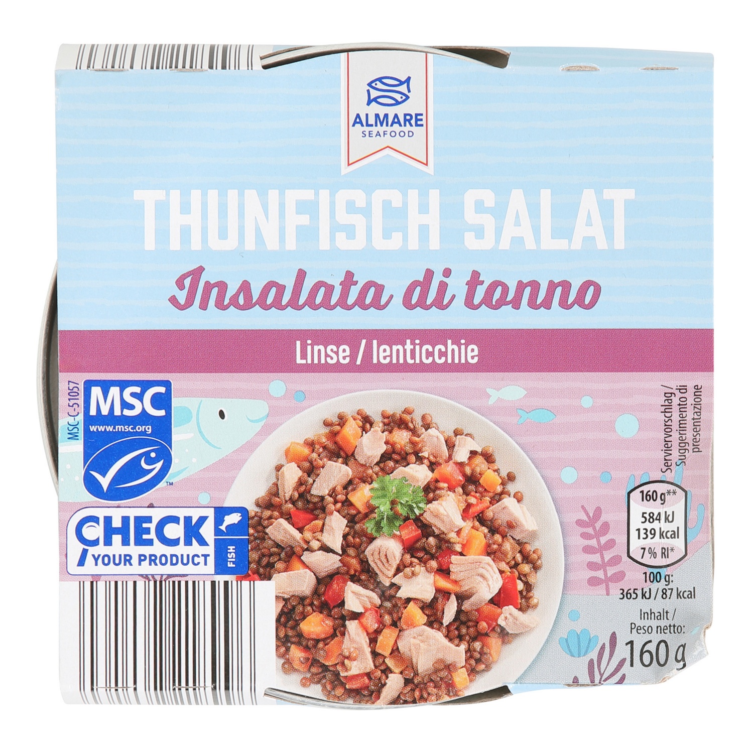 ALMARE SEAFOOD Thunfischsalate, Linse