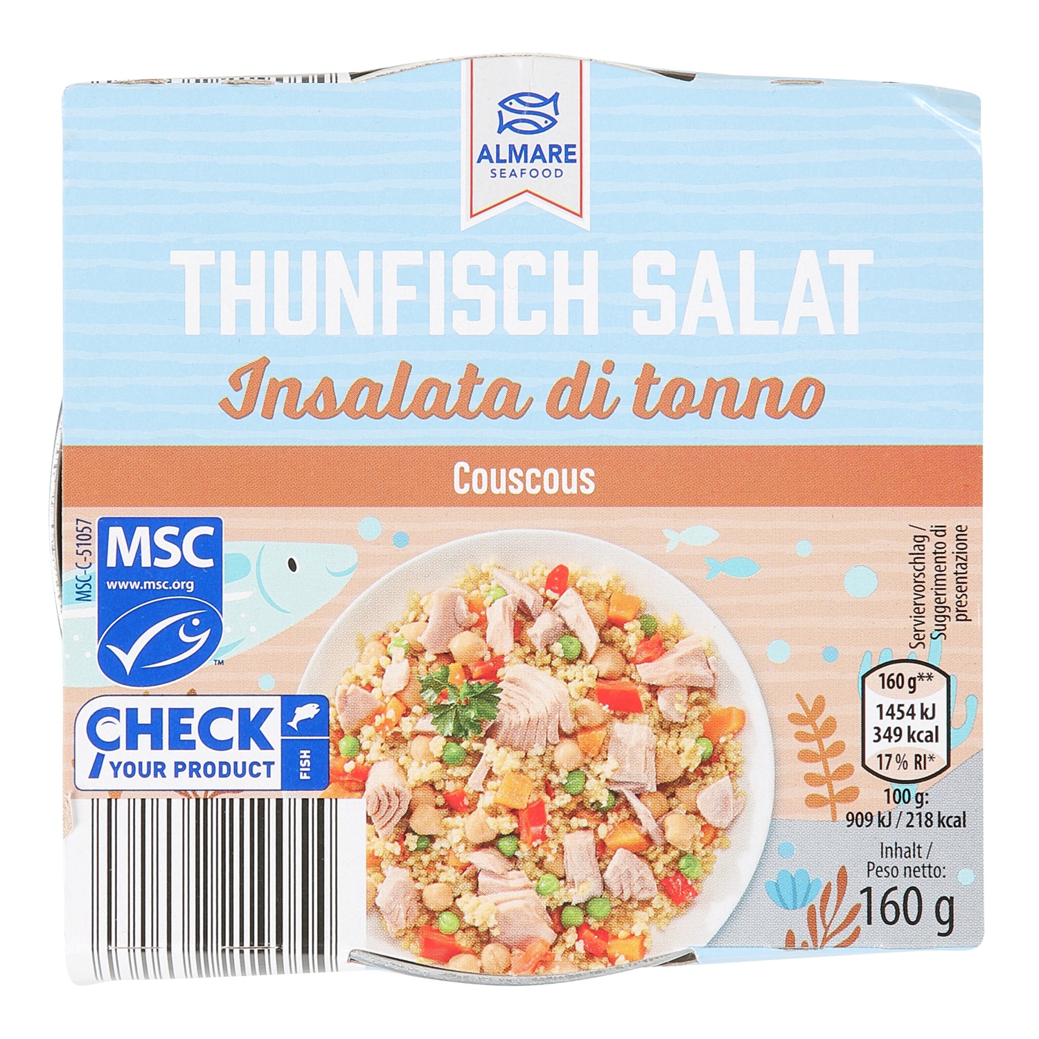 ALMARE SEAFOOD Thunfischsalate, Couscous