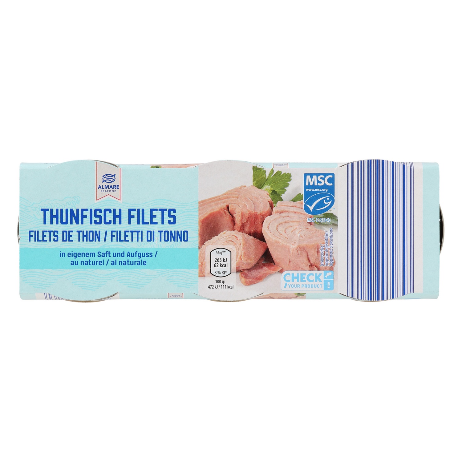 ALMARE SEAFOOD Mini Tunfisch, Wasser