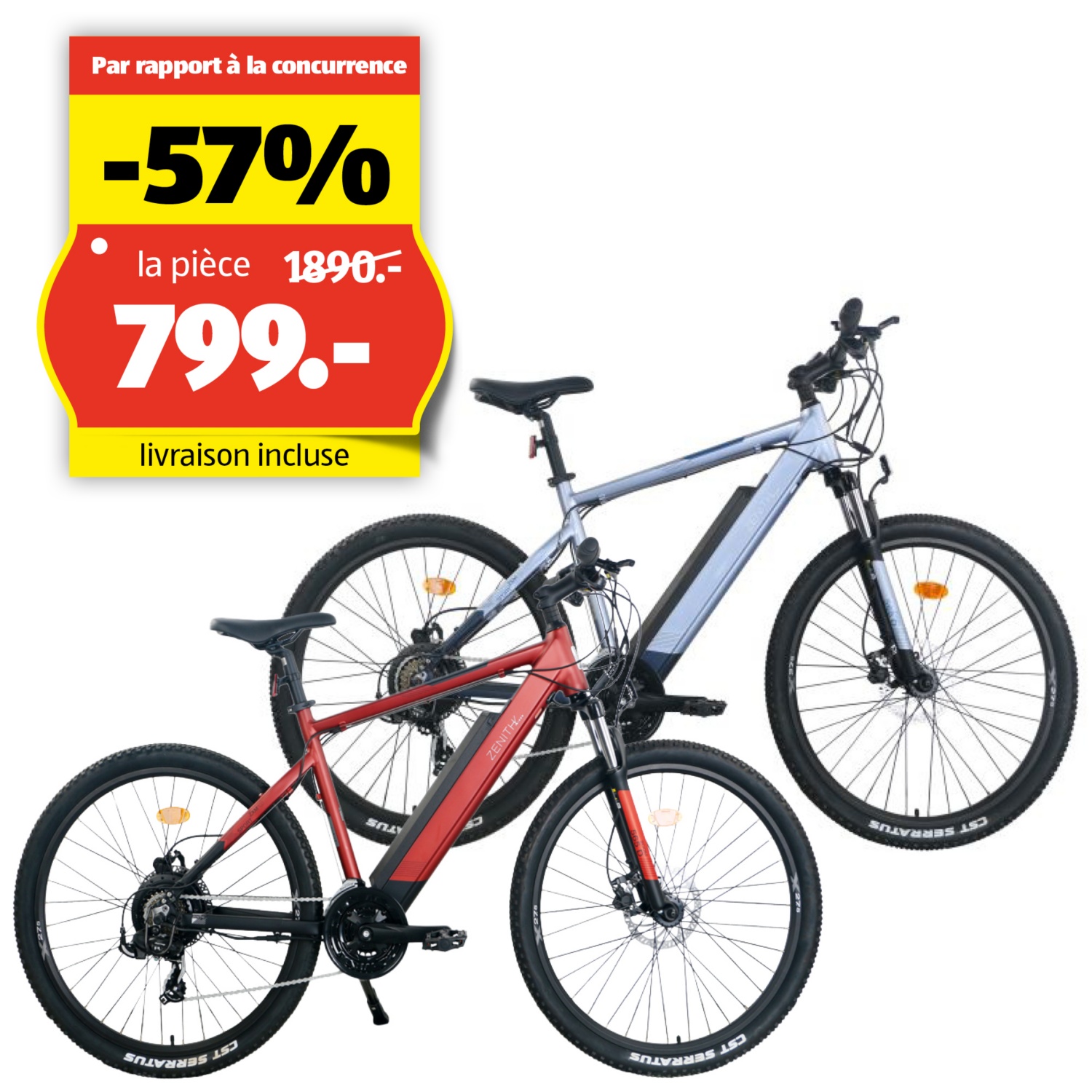 ZENITH Bikes VTT électrique X – Sport ZXM°02, 27.5" (48 cm)
