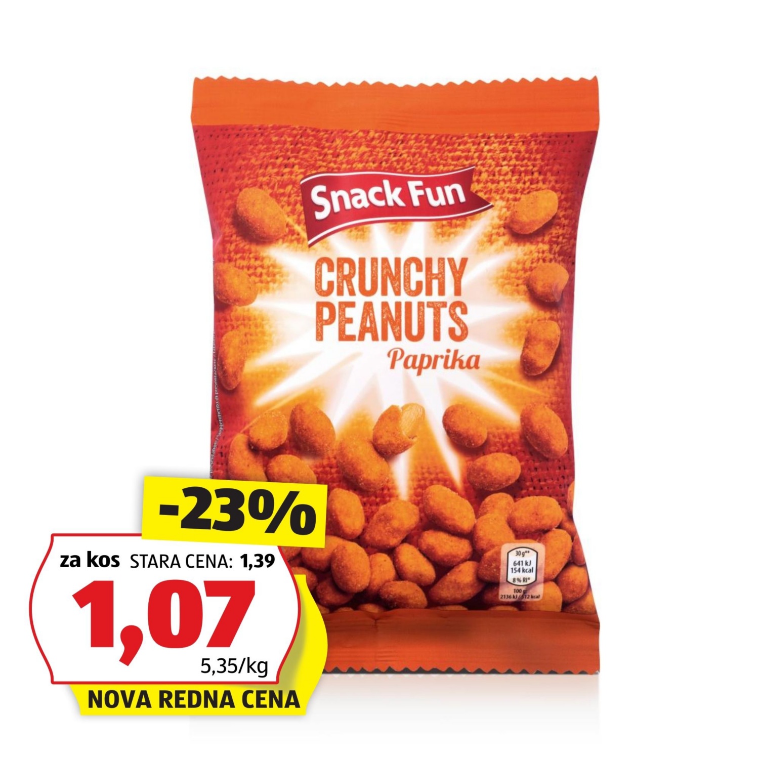 SNACK FUN Arašidi v testu, s papriko